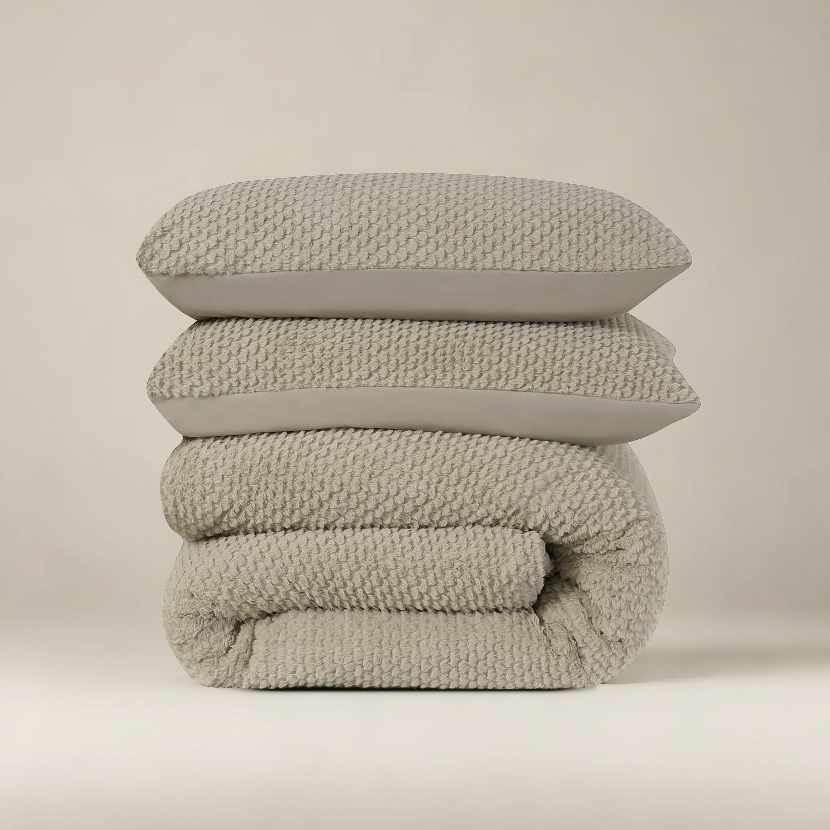 Fur Teddy Taupe Duvet Cover