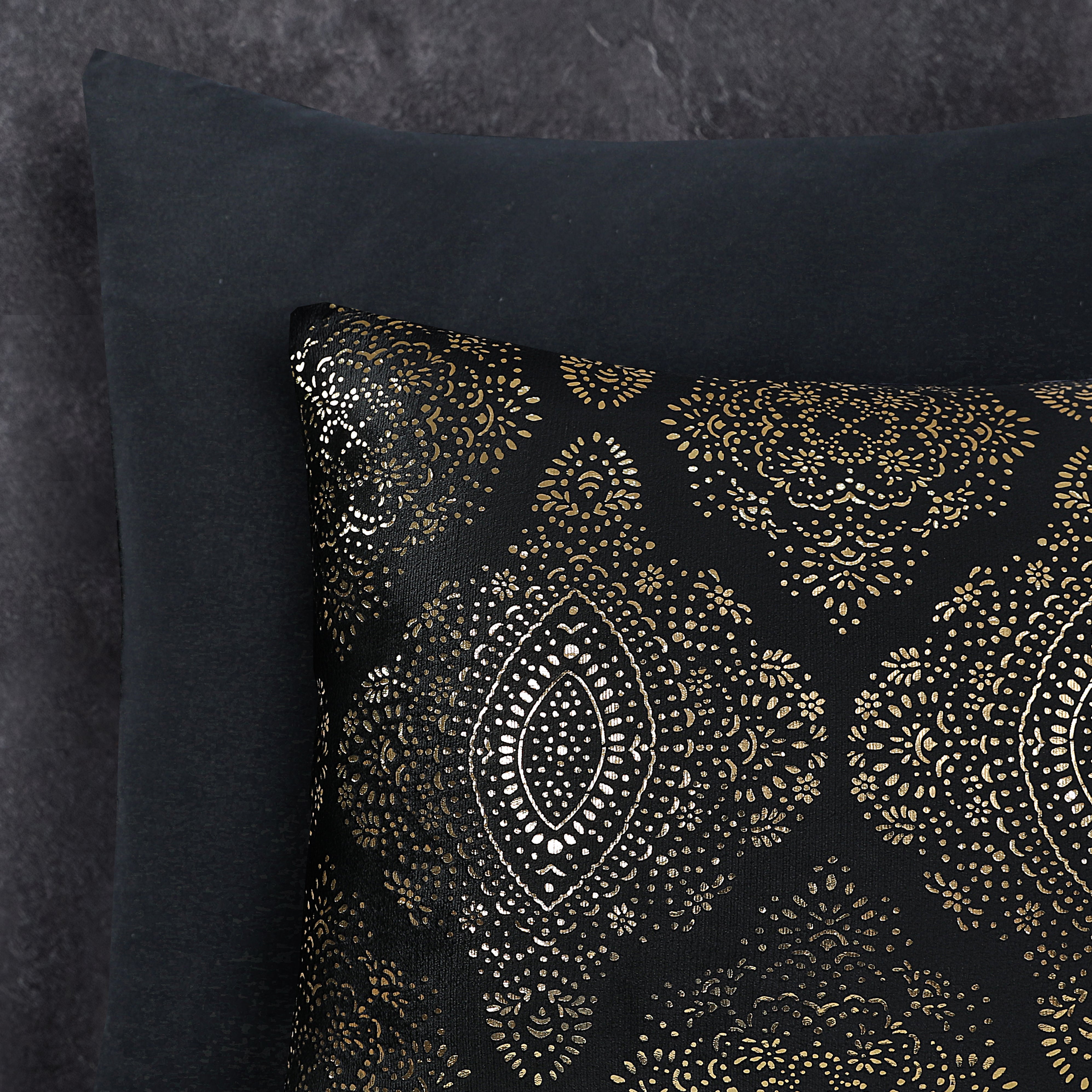 Glamour Flannel Duvet Cover Art Foil Black