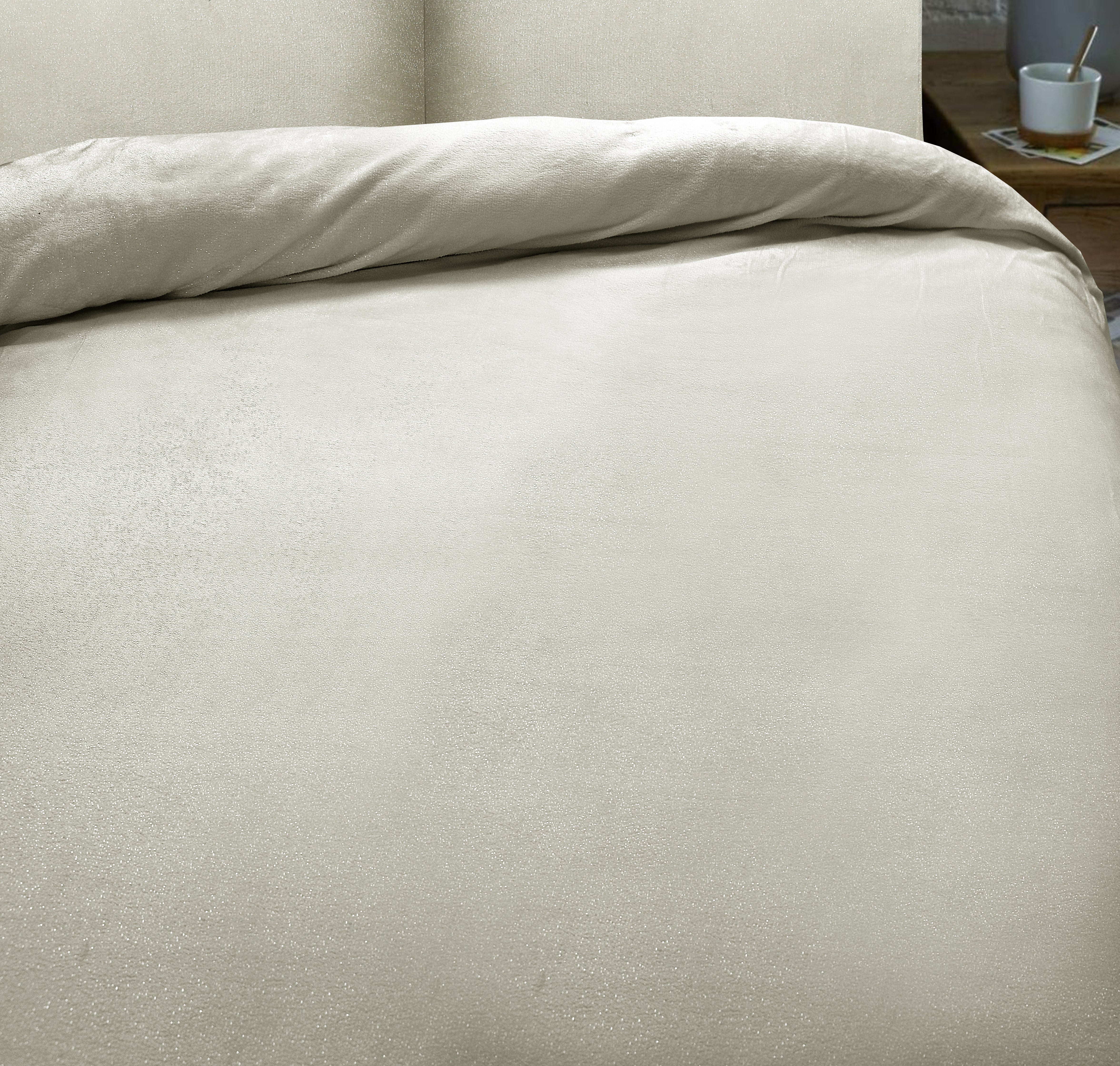 Glamour Flannel Duvet Cover Deco Foil Cream
