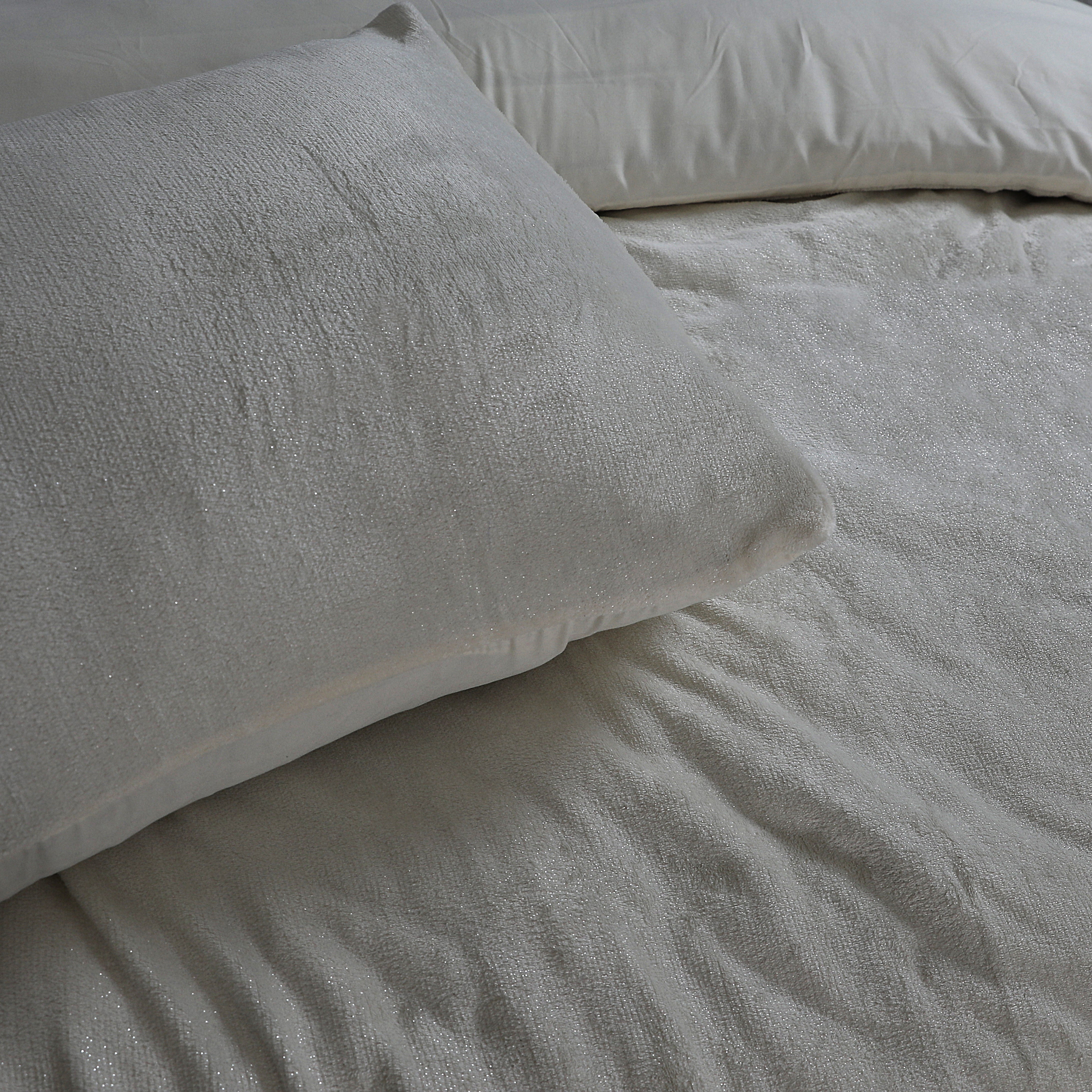 Glamour Flannel Duvet Cover Deco Foil Cream