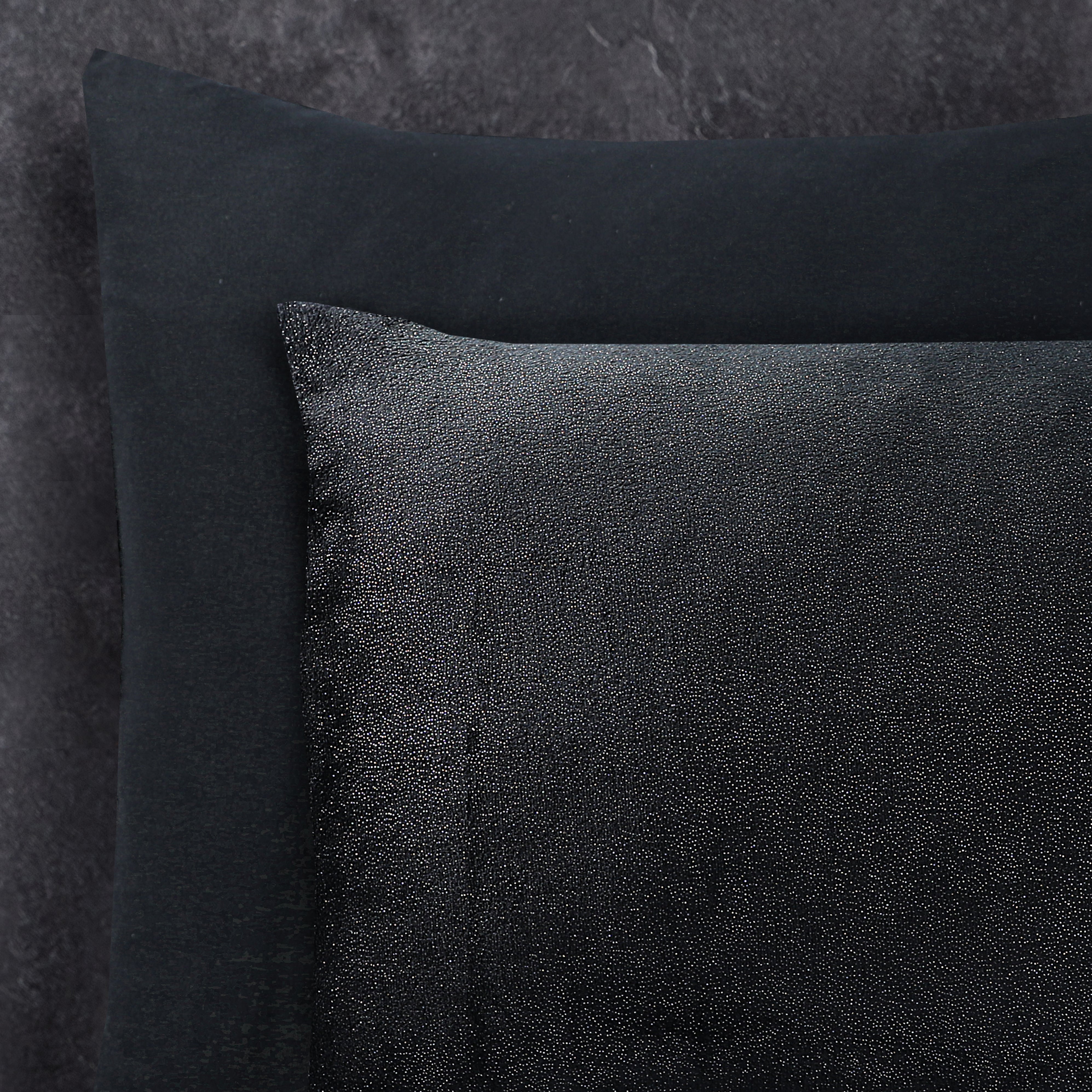 Glamour Flannel Duvet Cover Deco Foil Black