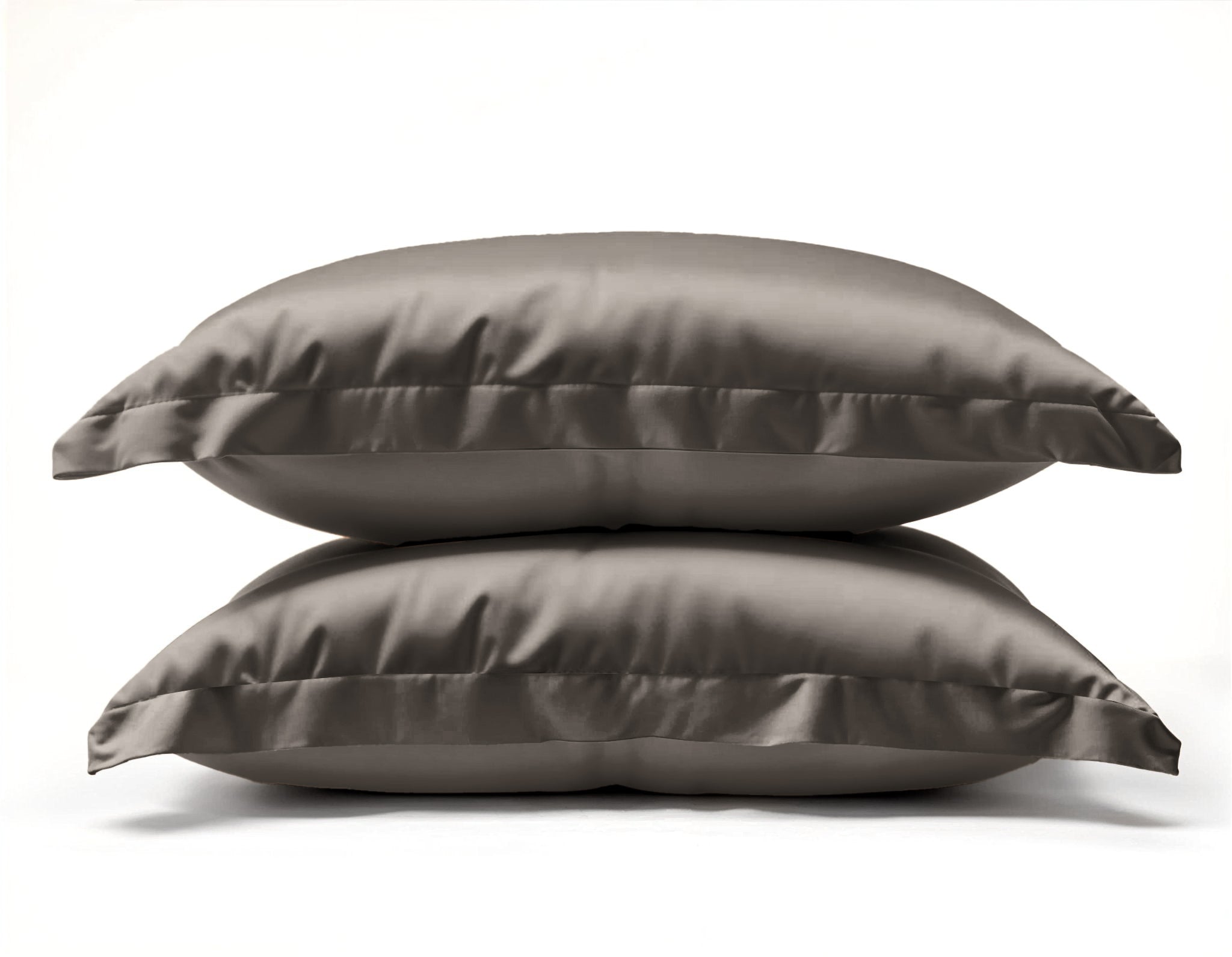 Glossy Antraciet Kussensloop 60 x 70 - Anti haar slijtage - Haarsalon product - 2 stuks in 1 verpakking