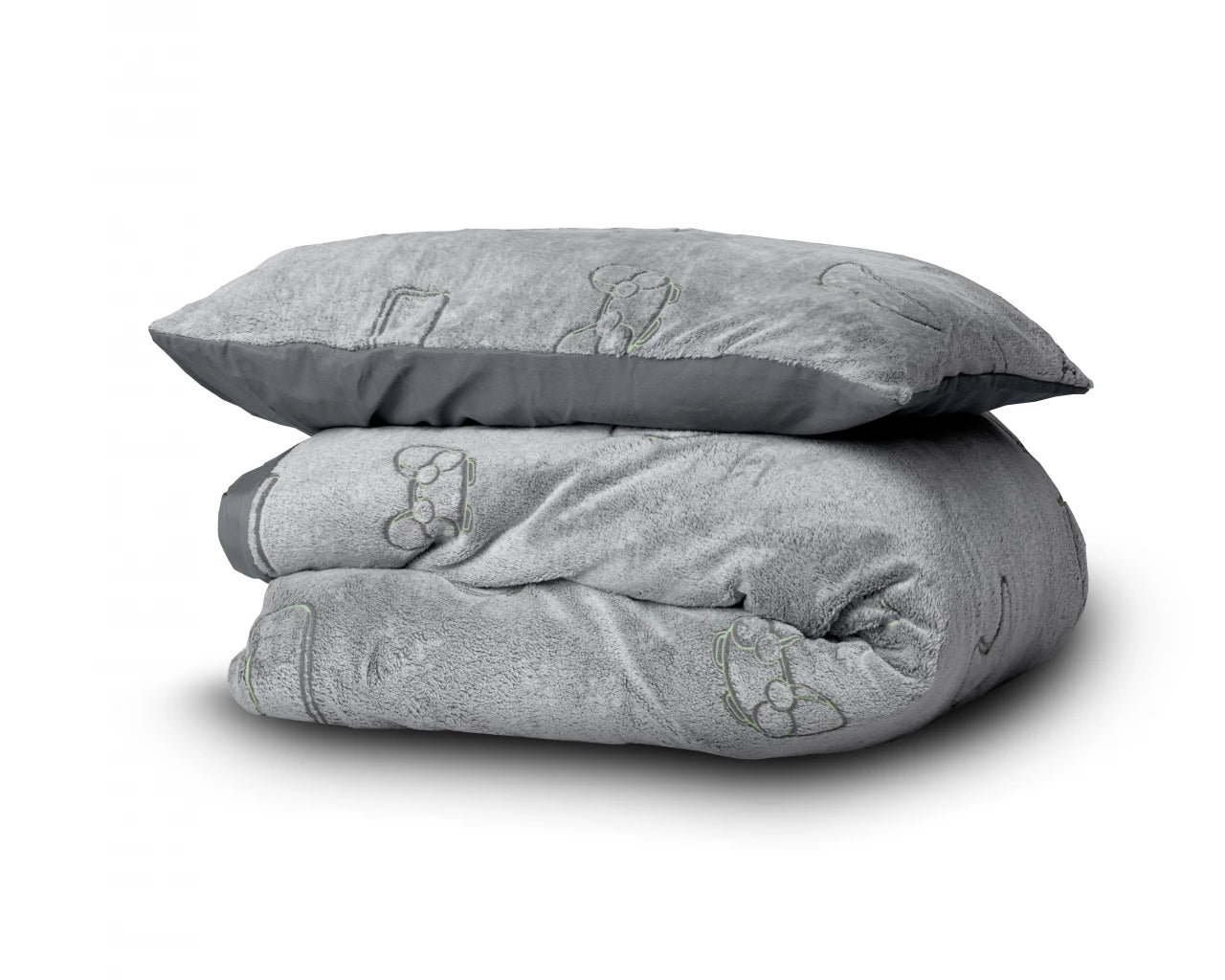 Glow in the dark Duvet cover Games Multi 140 x 200/220 - Luminous - Super soft teddy fleece - Sleep wonderfully