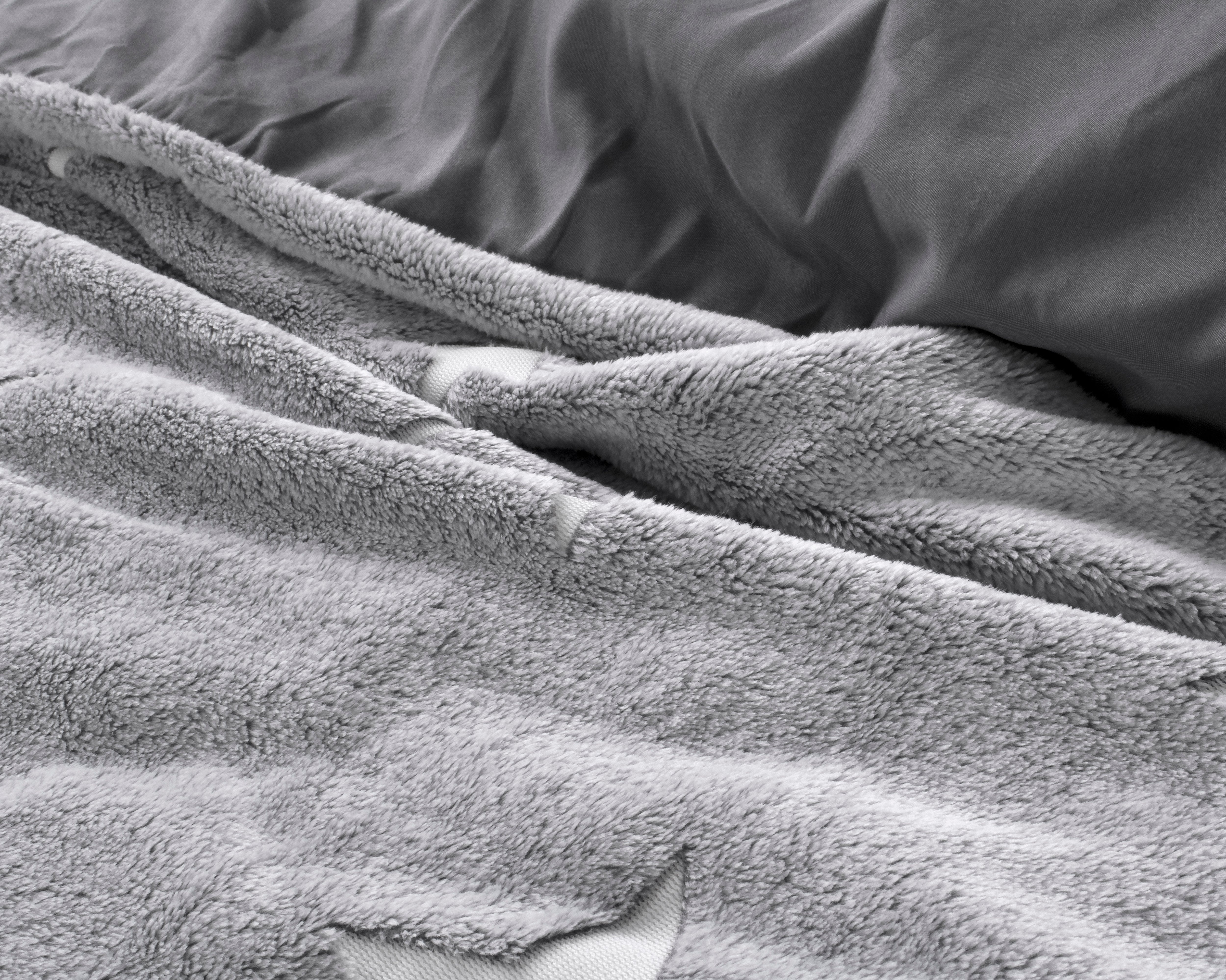 Glow in the dark Duvet Cover Stars Gray - Luminous - Super soft teddy fleece - Sleep wonderfully