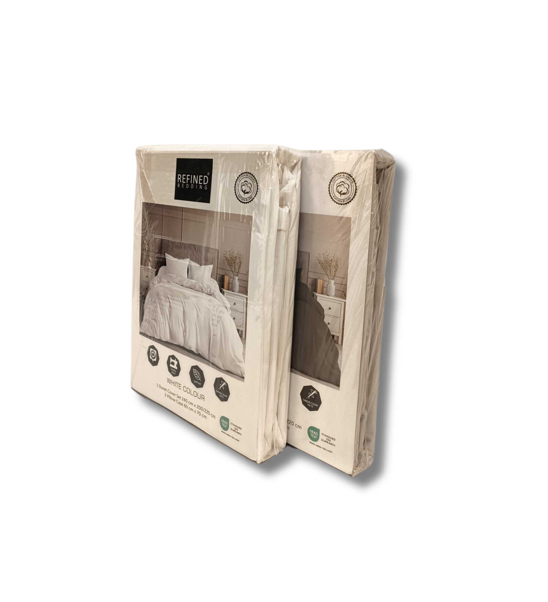 Gray Duvet Cover 100% Cotton Blend – Non-Iron, Breathable & Durable | Available in Sizes 140x200 and 240x200