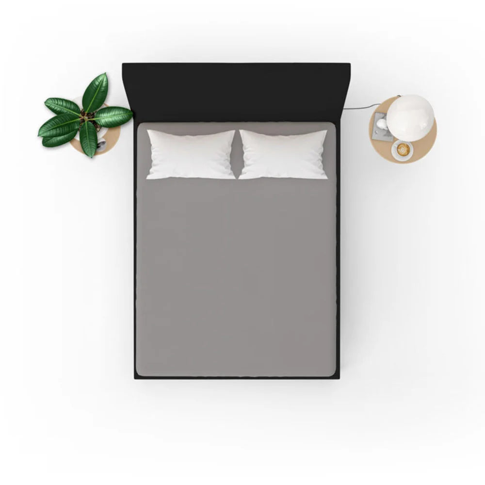 Gray Jersey Fitted Sheet | 100% Cotton | Perfect Fit and Comfort