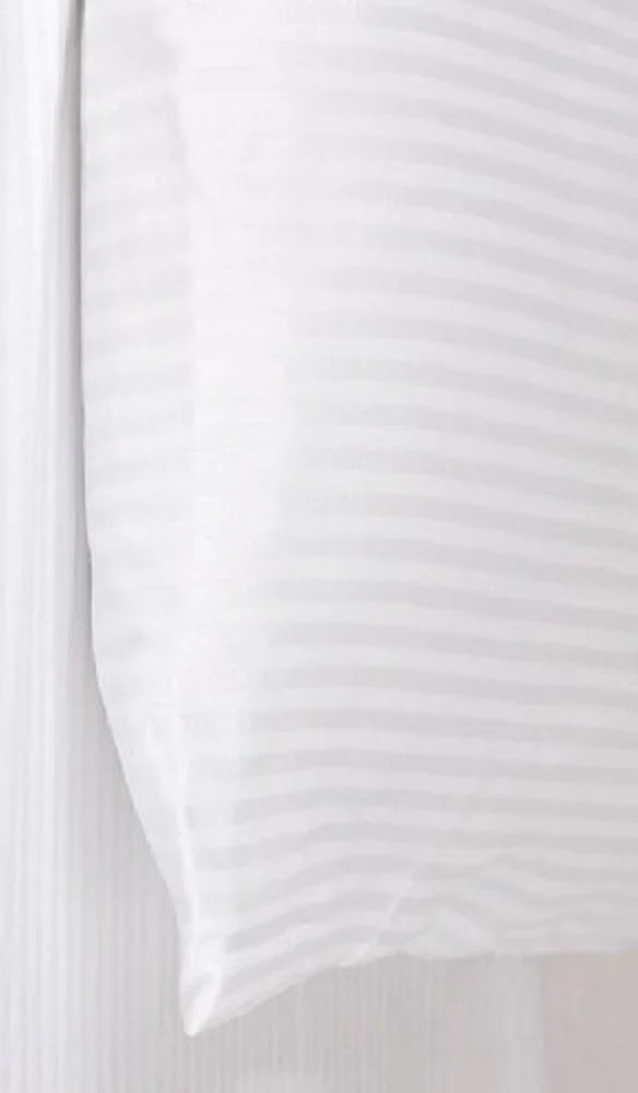 Hotellinnen Kussenslopen 60x70 cm - Luxe Wit Katoen-Satijn met Envelopsluiting (Set van 2)