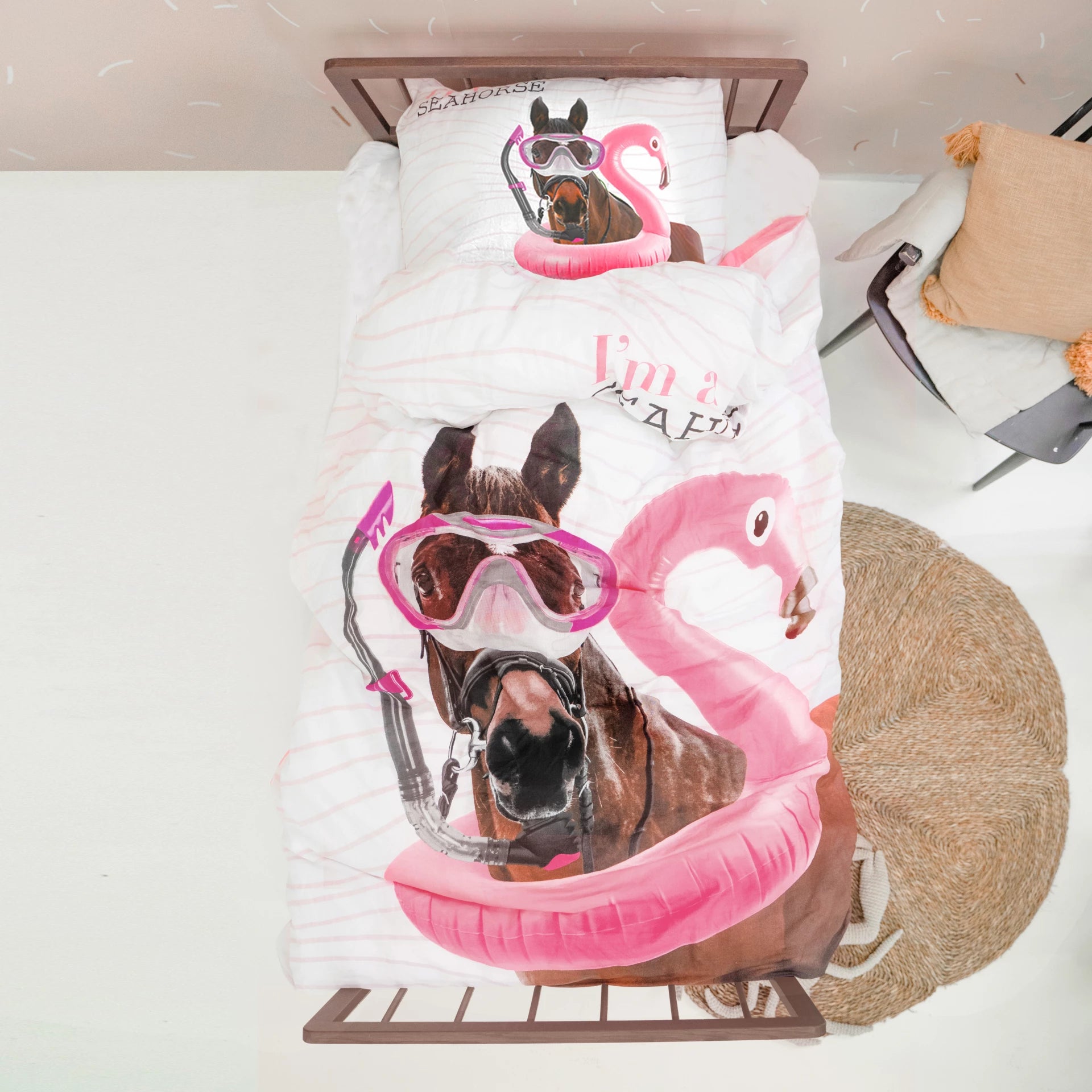 I'm a Seahorse Duvet Cover White