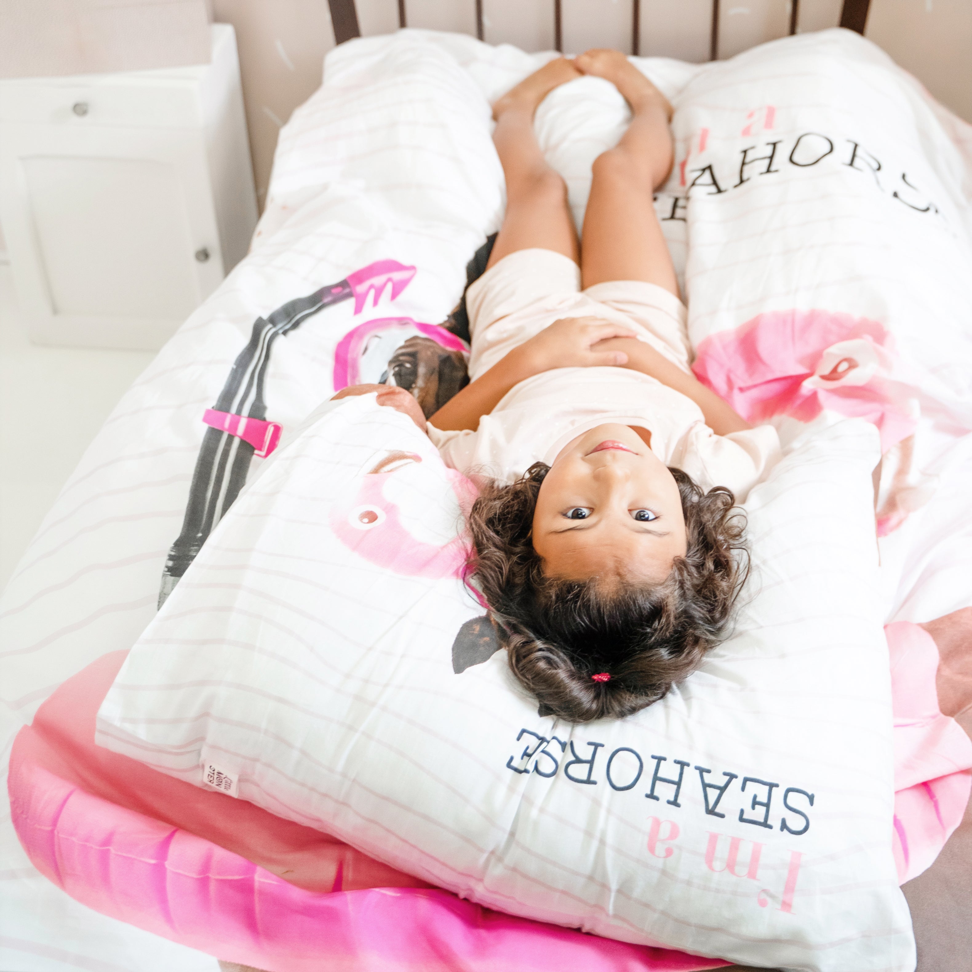 I'm a Seahorse Duvet Cover White