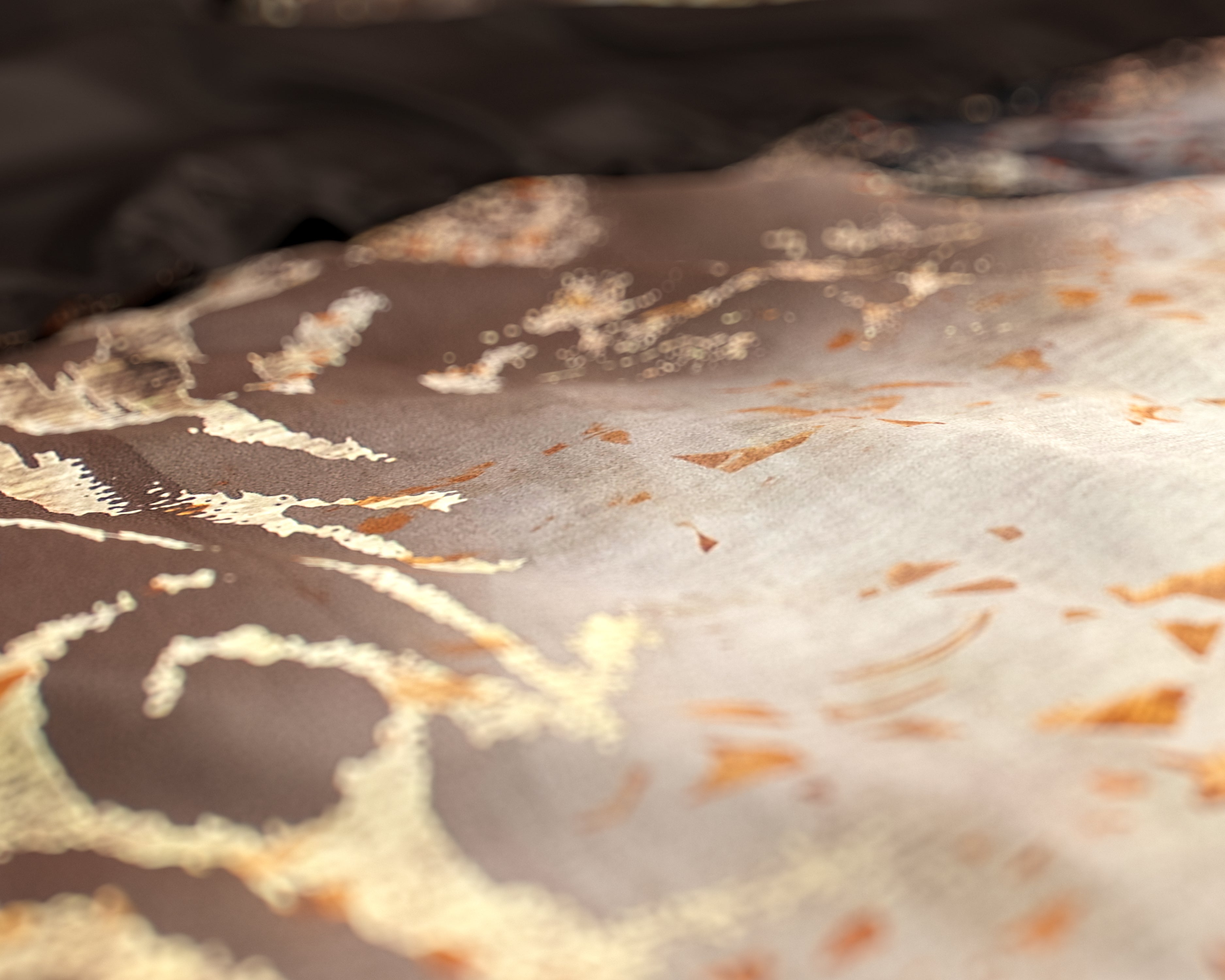 Inferno Taupe Duvet Cover - Luxury Satin - High Quality - Trendy Prints