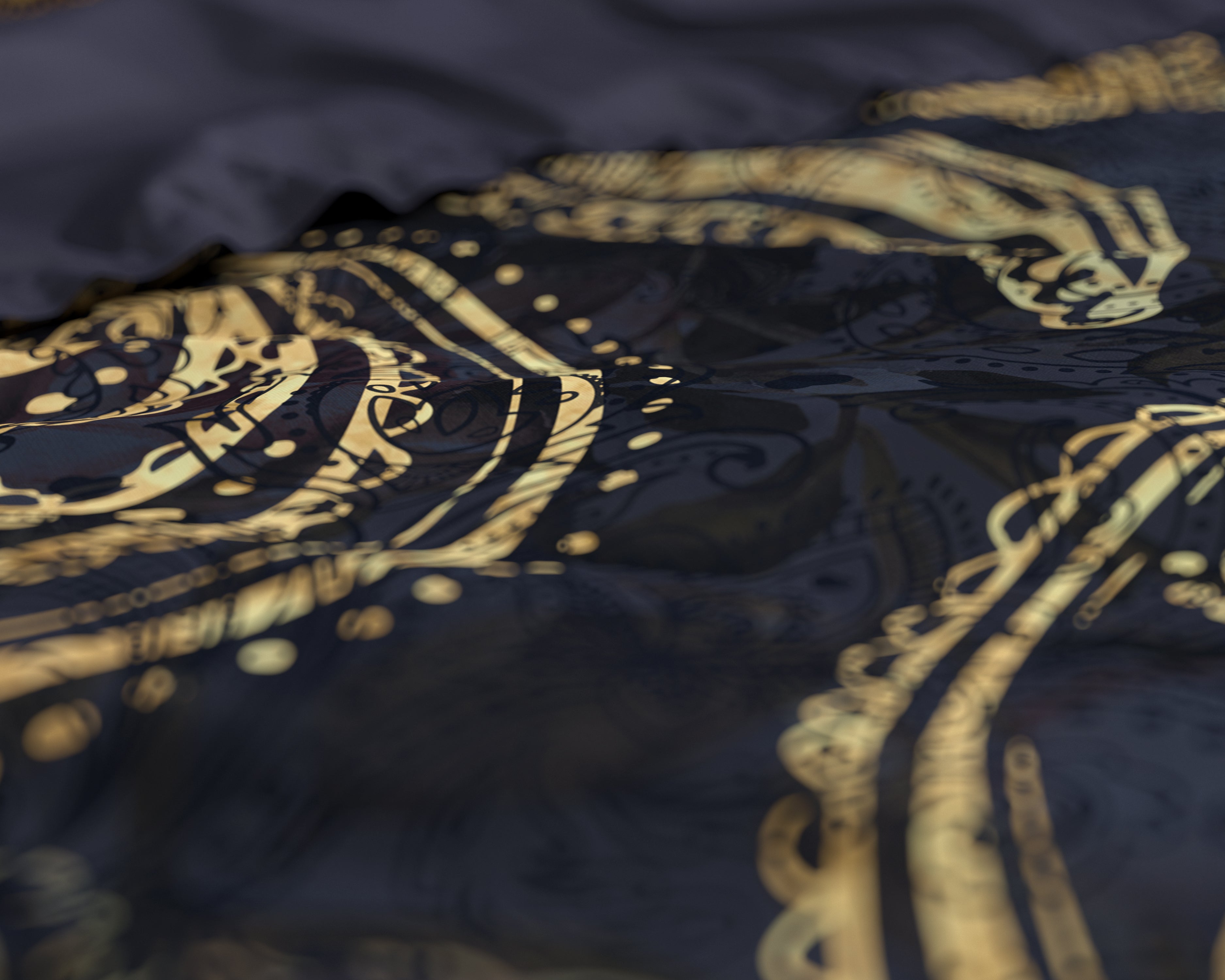 Jaimy Blue Duvet Cover - Luxury Satin - High Quality - Trendy Prints