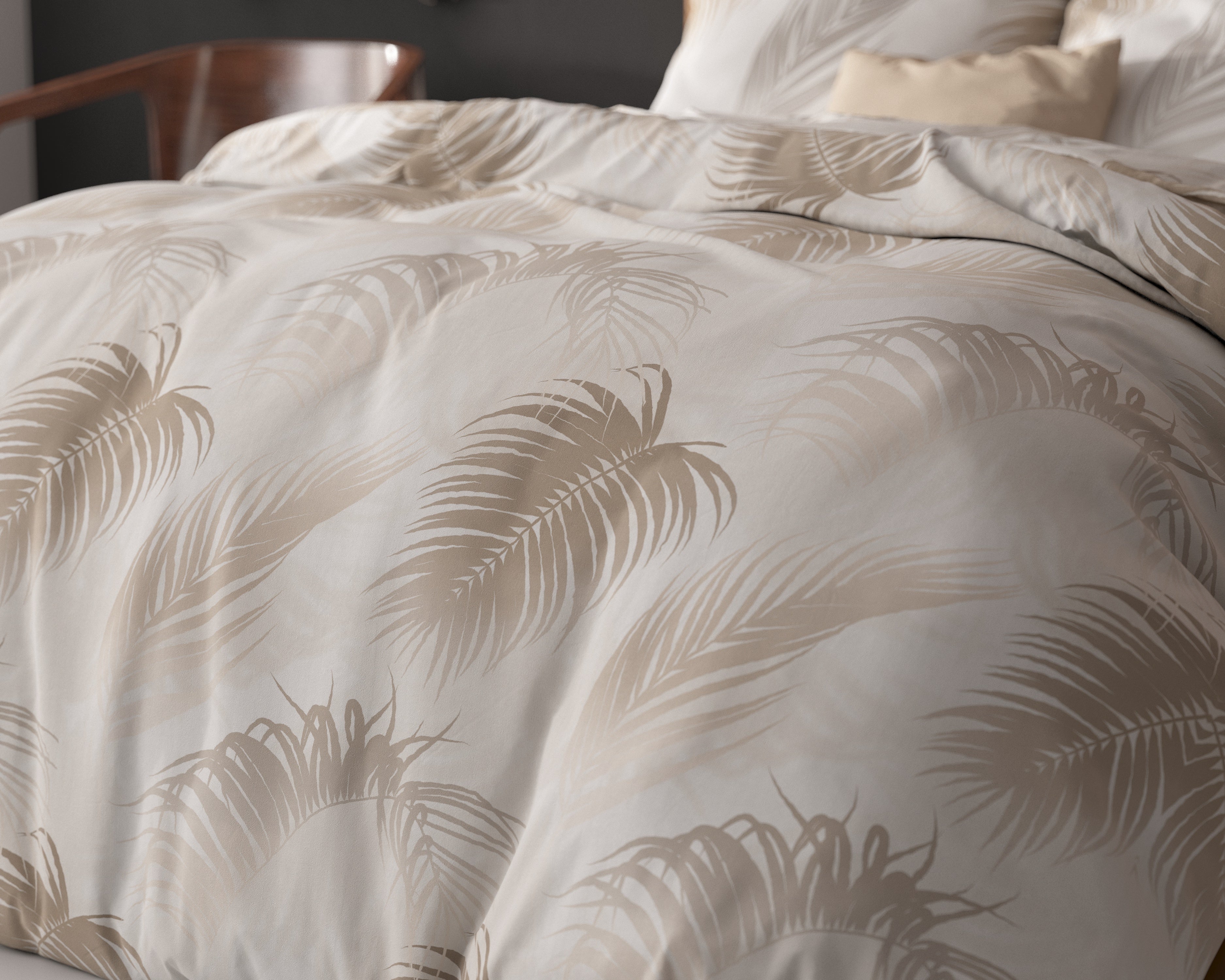 Jayda Dekbedovertrek - Taupe - Gemengd Katoen