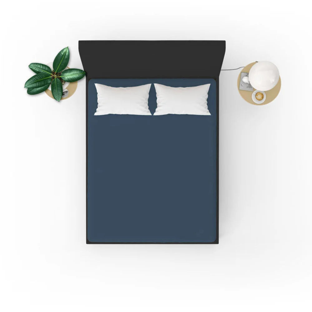 Jersey Fitted Sheet Petrol Blue – 100% Cotton, Perfect for Any Mattress
