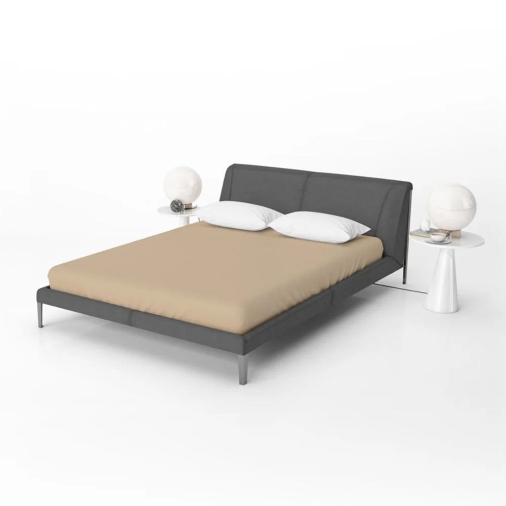 Jersey Fitted Sheet Taupe | 100% Cotton | Perfect Fit and Breathable Comfort