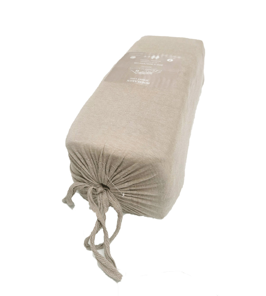 Jersey Fitted Sheet Taupe | 100% Cotton | Perfect Fit and Breathable Comfort