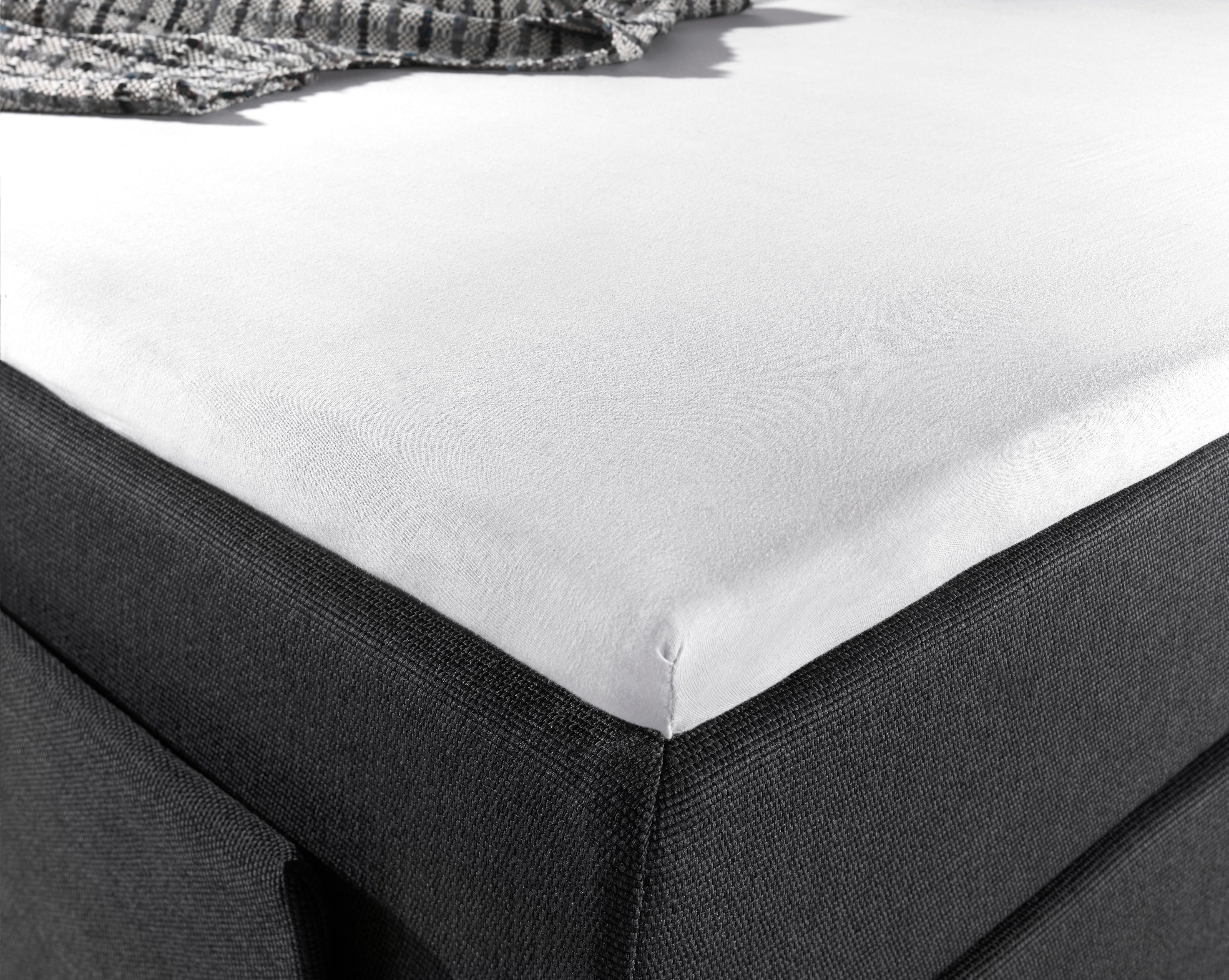 Jersey Topper Fitted Sheet White - Wonderfully Soft - Suitable for Box Springs and Mattresses - Stretch Cotton