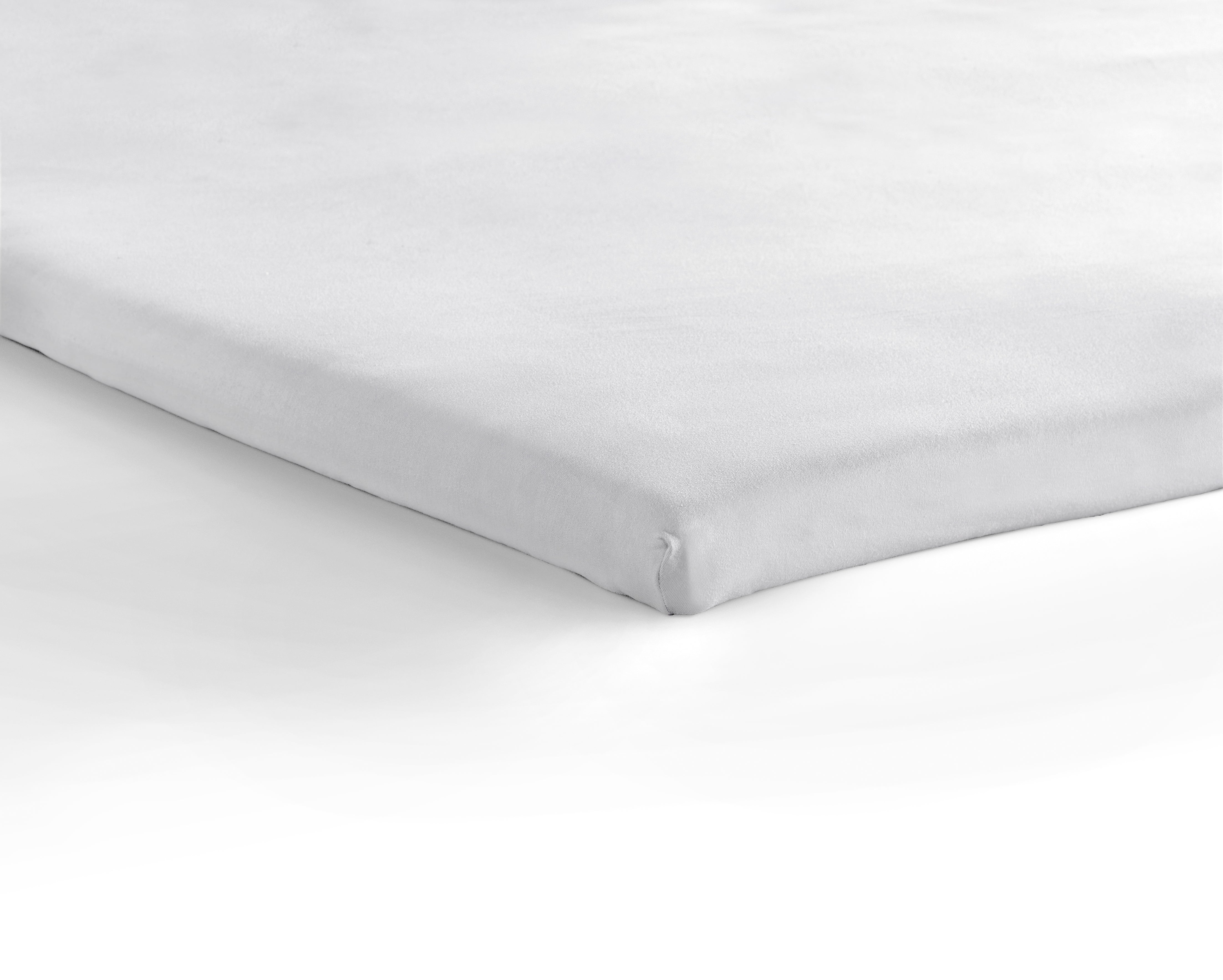 Jersey Topper Fitted Sheet White - Wonderfully Soft - Suitable for Box Springs and Mattresses - Stretch Cotton