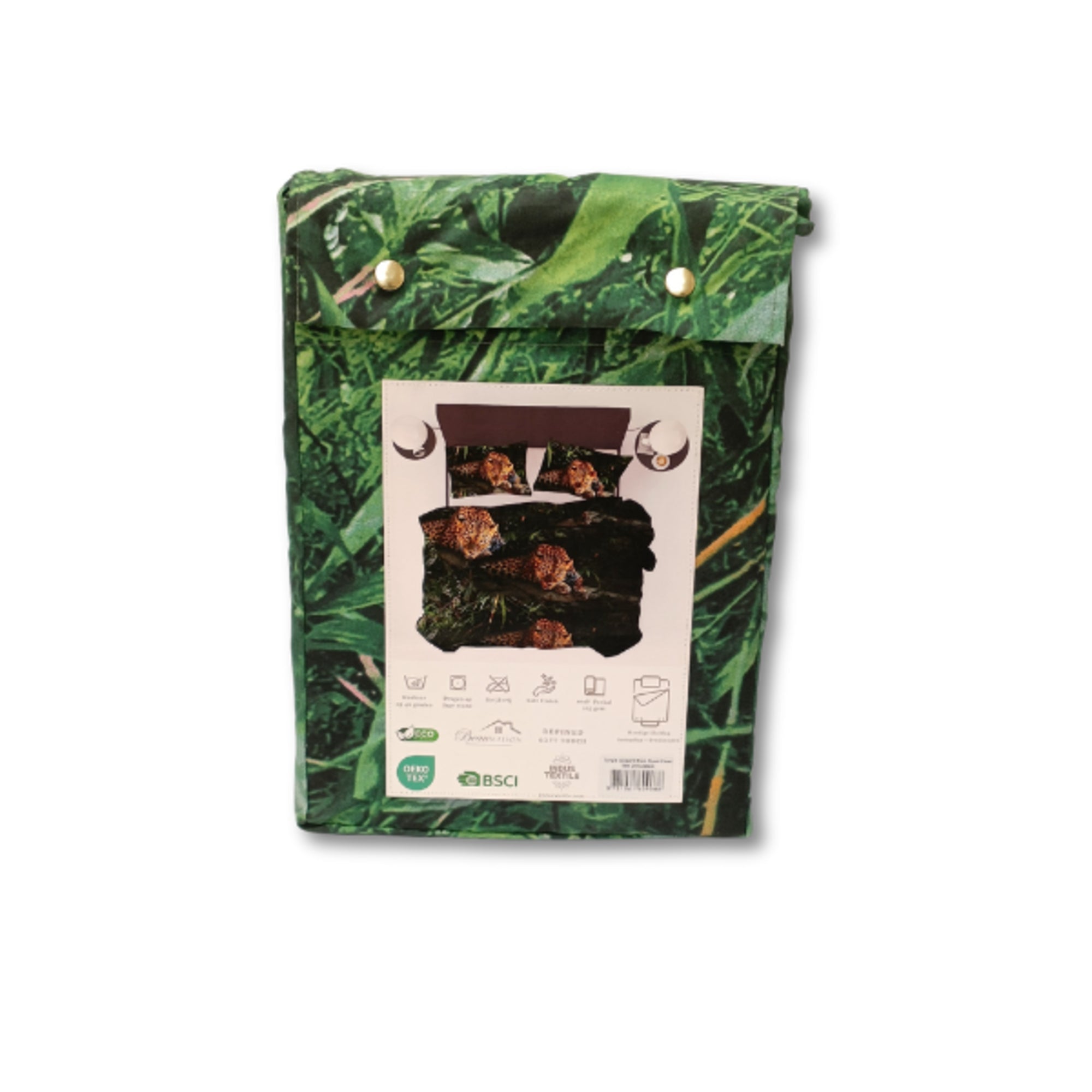 Jungle Leopard Black Dekbedovertrek