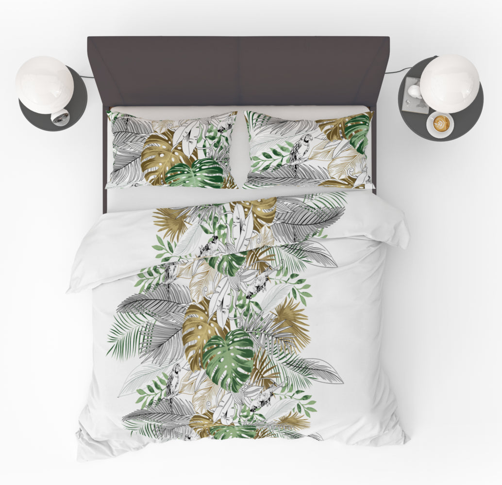 Jungle Sketch Duvet Cover – Botanical Luxury for Stylish Bedrooms