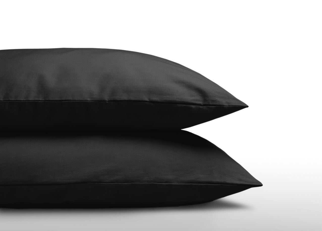 Cotton 2 in 1 Pillowcases Black - Breathable Cotton - Basic - 2 pieces in 1 pack