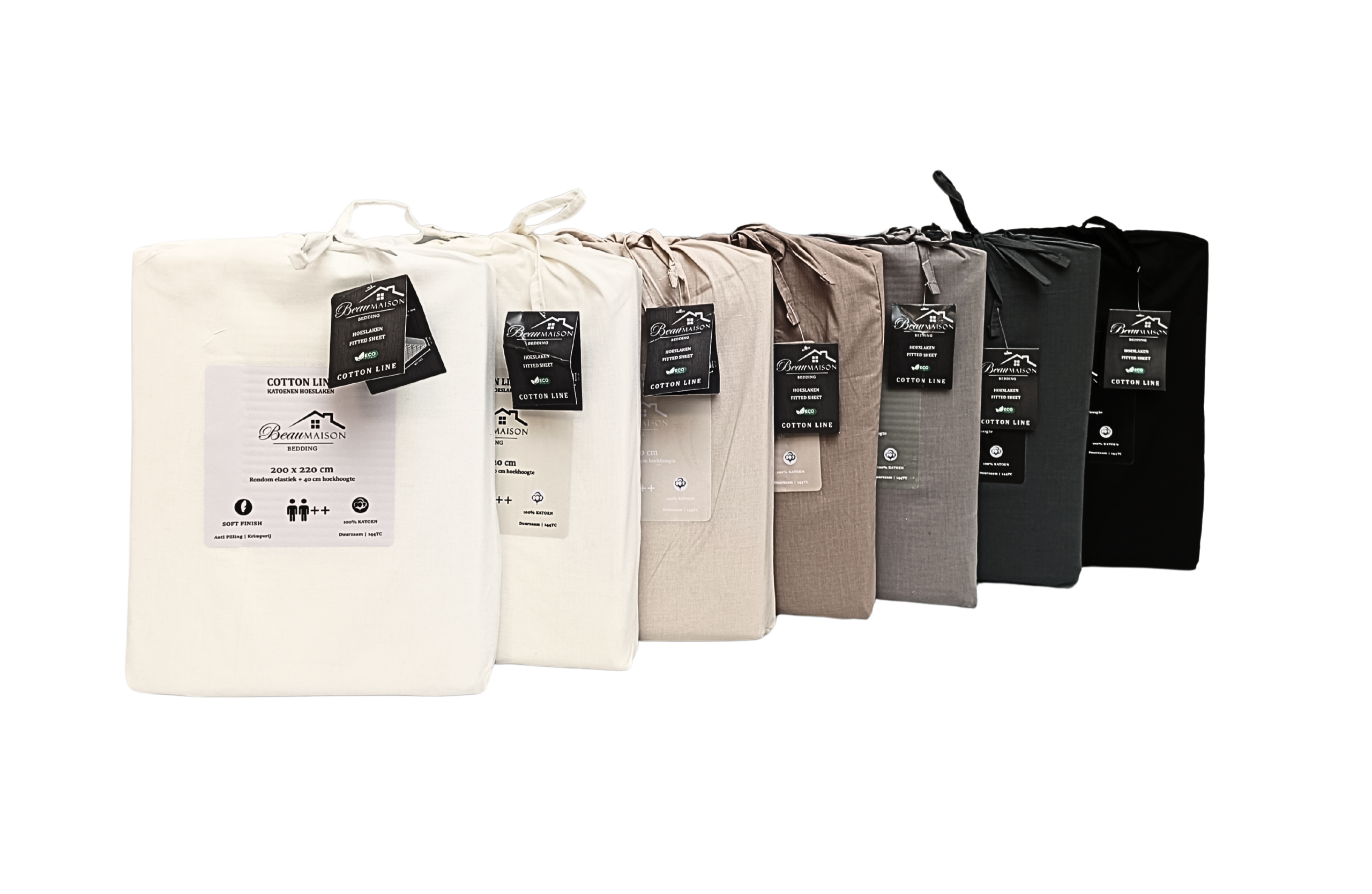 Katoenen Hoeslaken Creme – Luxe & Duurzaam – OEKO-TEX Gecertificeerd