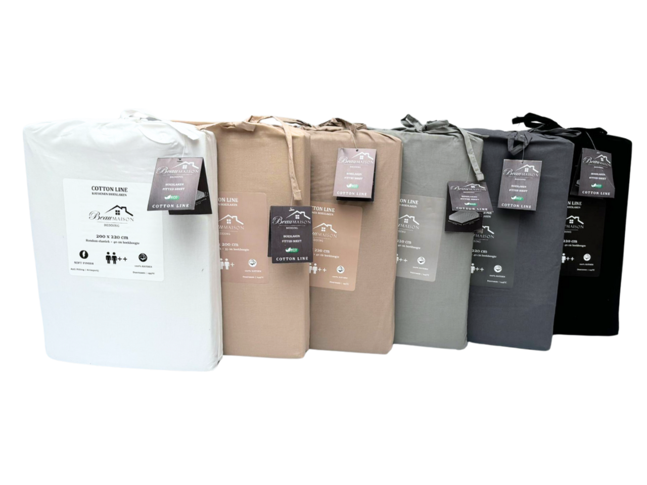 Cotton Fitted Sheet Gray | Luxury Fitted Sheet 100% Cotton - Anti-Allergic & Sustainable