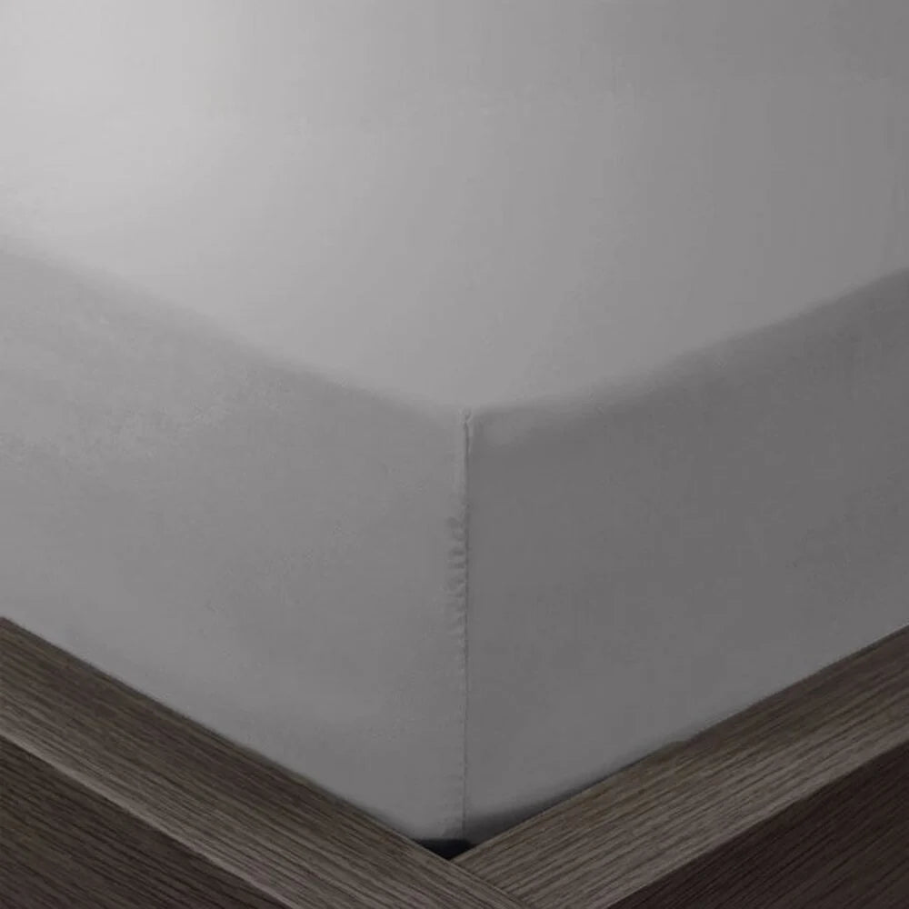 Cotton Fitted Sheet Gray | Luxury Fitted Sheet 100% Cotton - Anti-Allergic & Sustainable