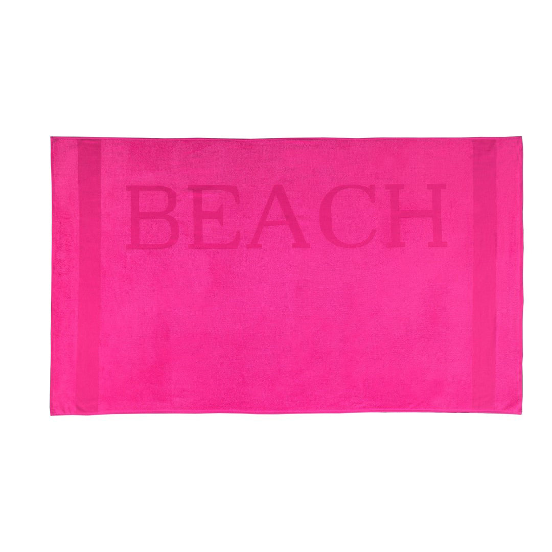 LUCCA strandlaken XXL Beach 100x200 cm fuchsia