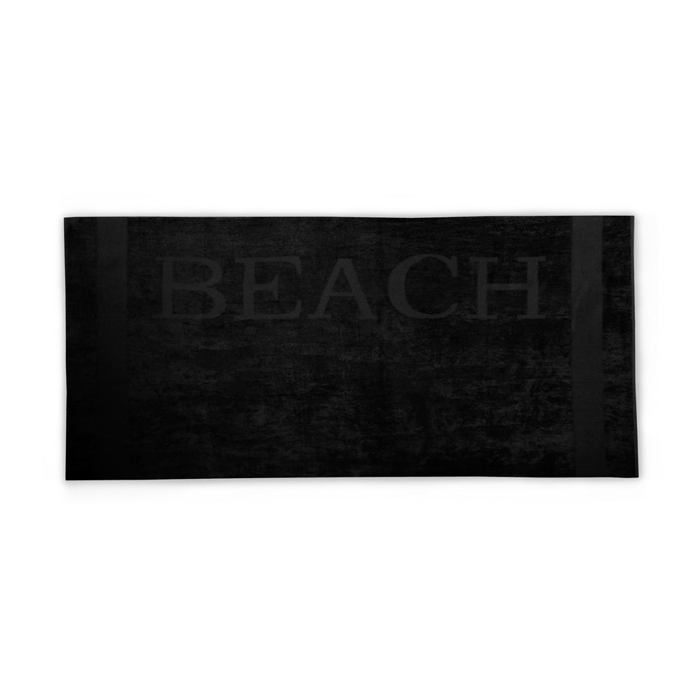 LUCCA strandlaken XXL Beach 100x200 cm zwart