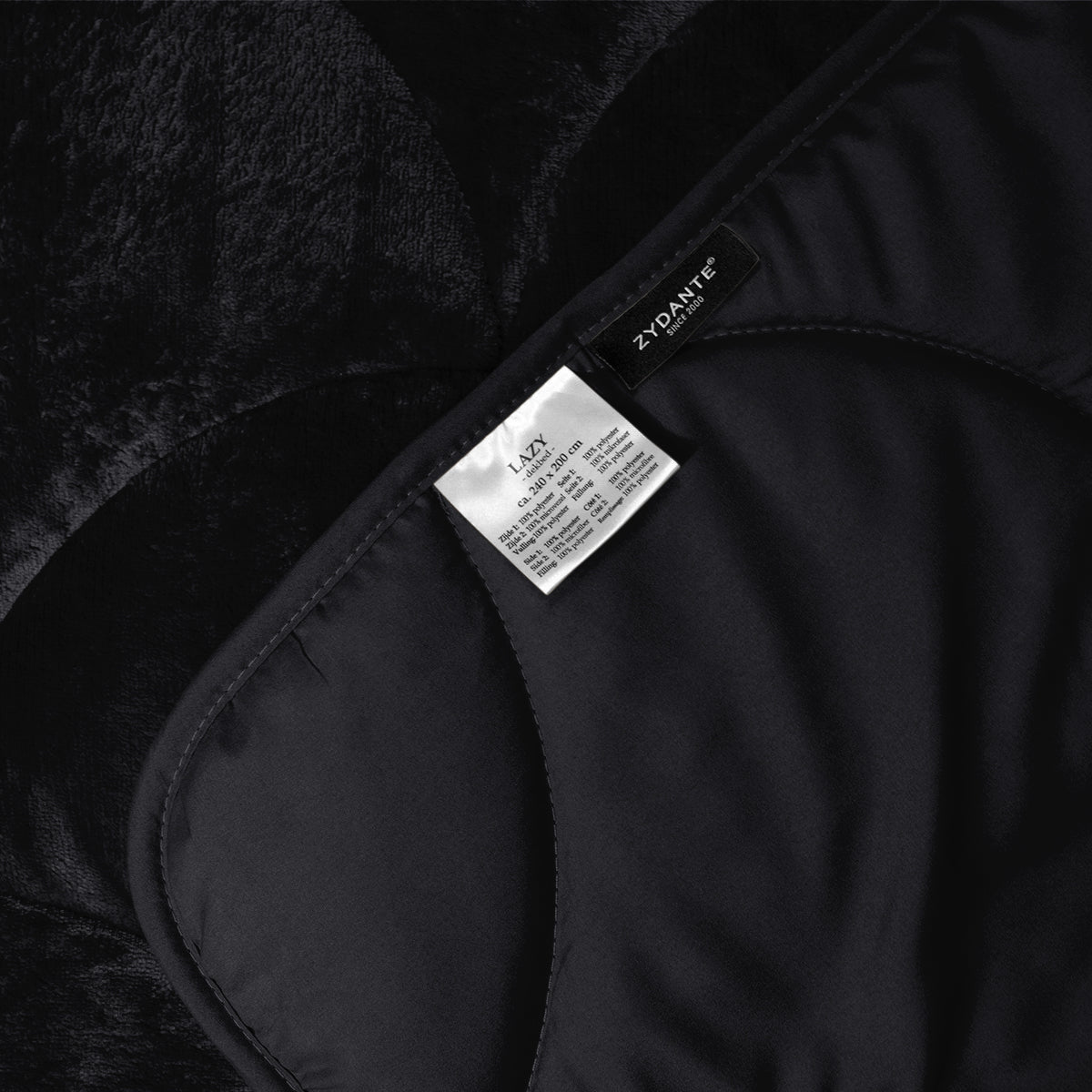 Flanel Velvet Easy Dekbed - Zwart