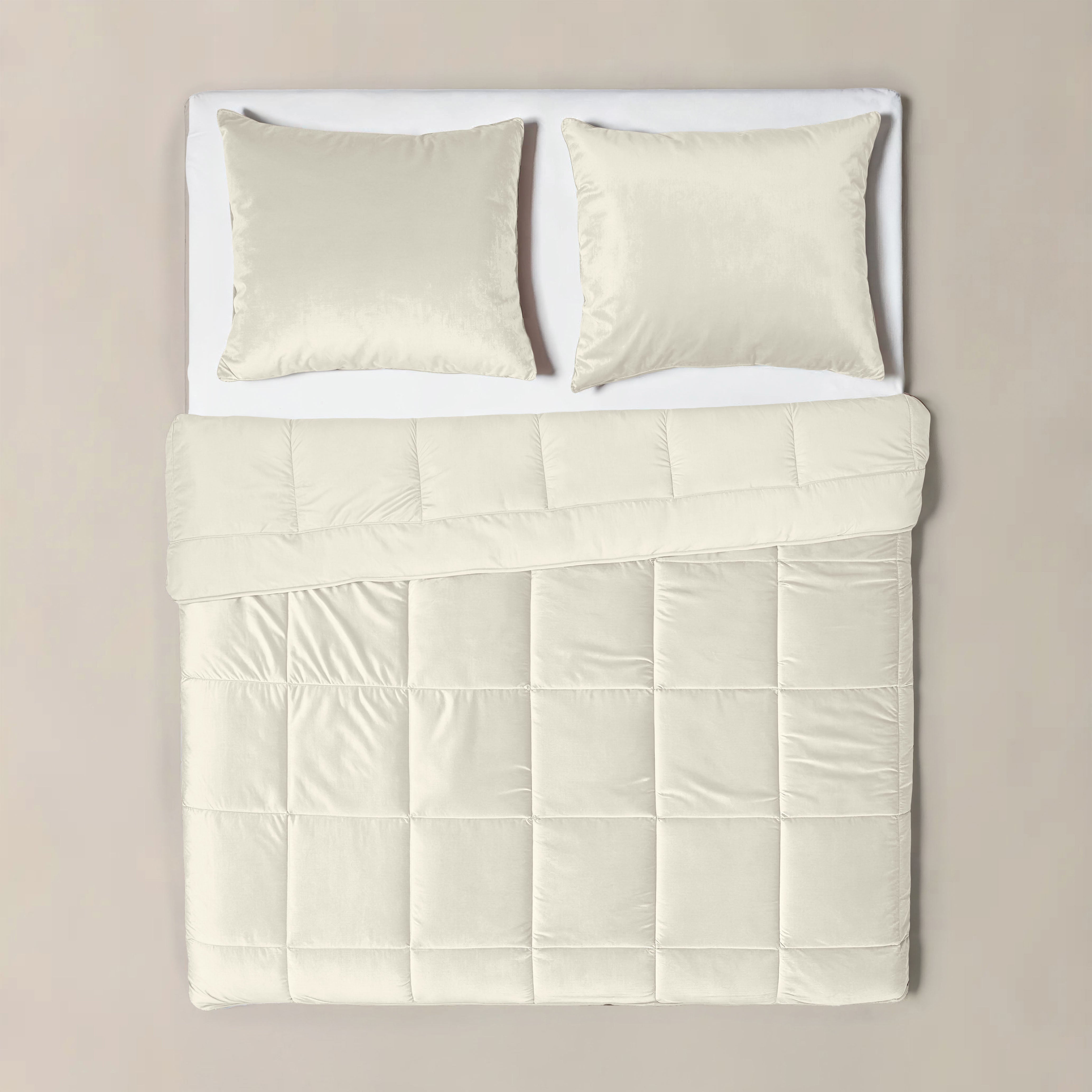 All-in One Lazy Velvet Dekbed Créme - Dekbed voor het hele jaar