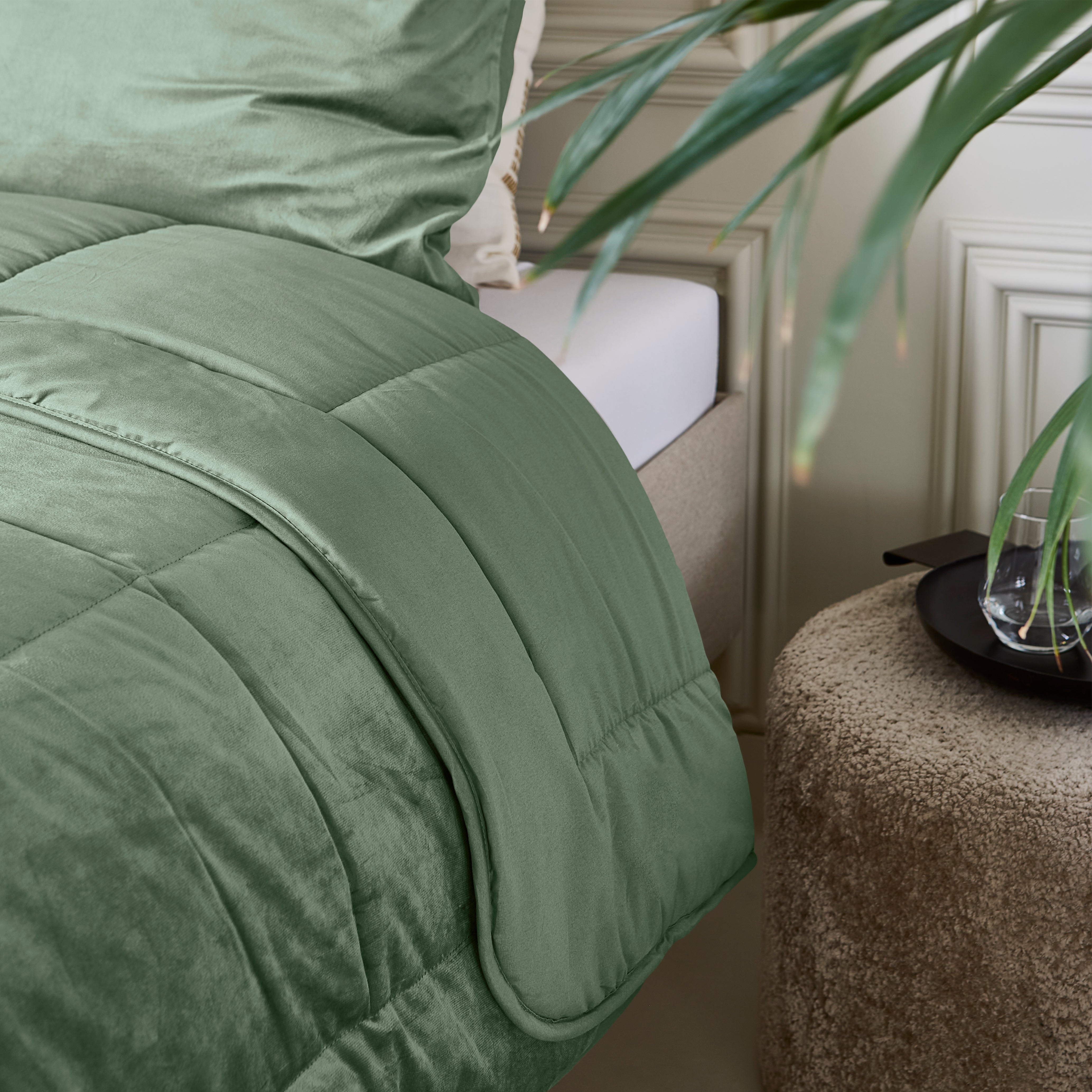 All-in One Lazy Velvet Dekbed Groen - Dekbed voor het hele jaar