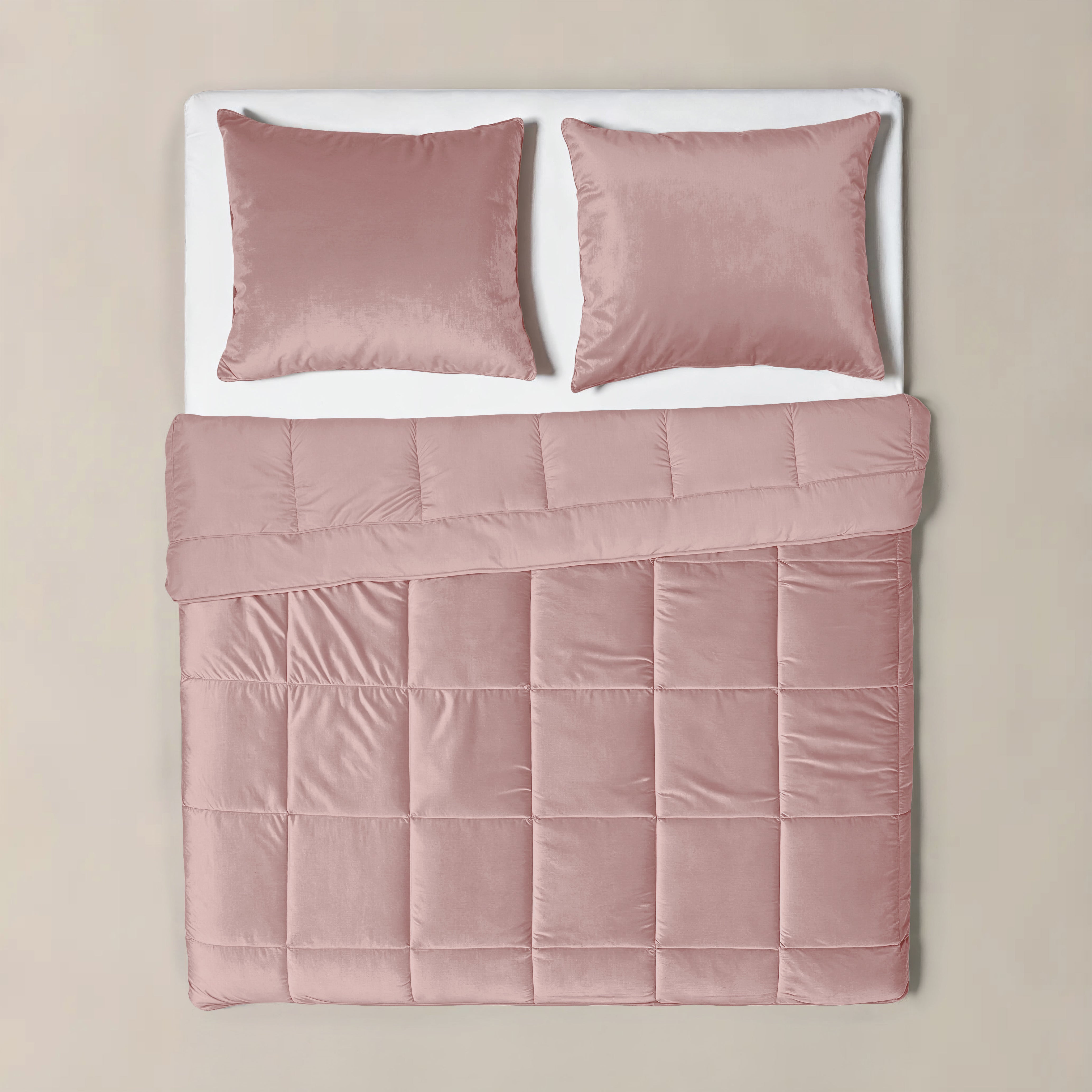 All-in One Lazy Velvet Dekbed Oud Roze - Dekbed voor het hele jaar