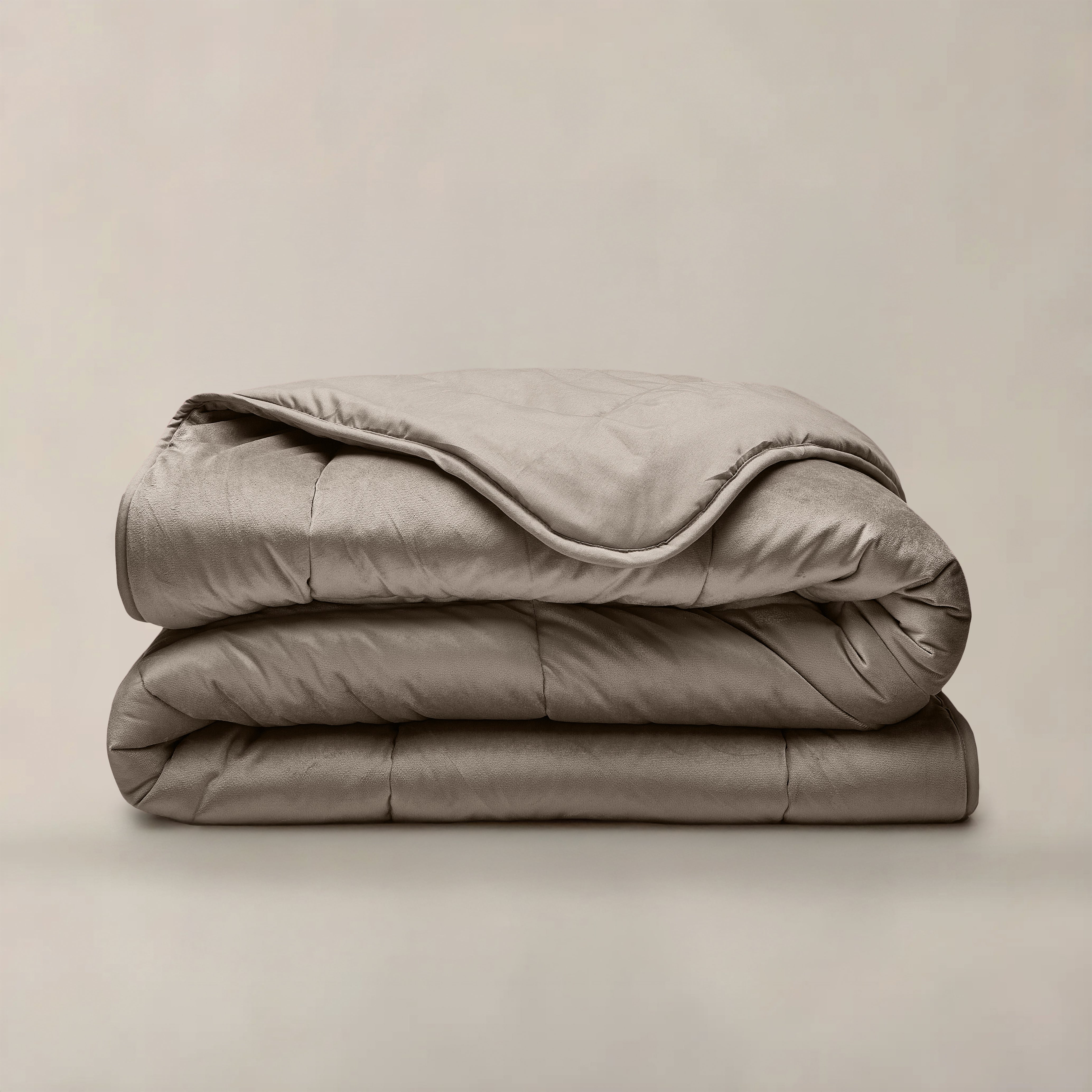 All-in One Lazy Velvet Dekbed Taupe/Grijs - Dekbed voor het hele jaar