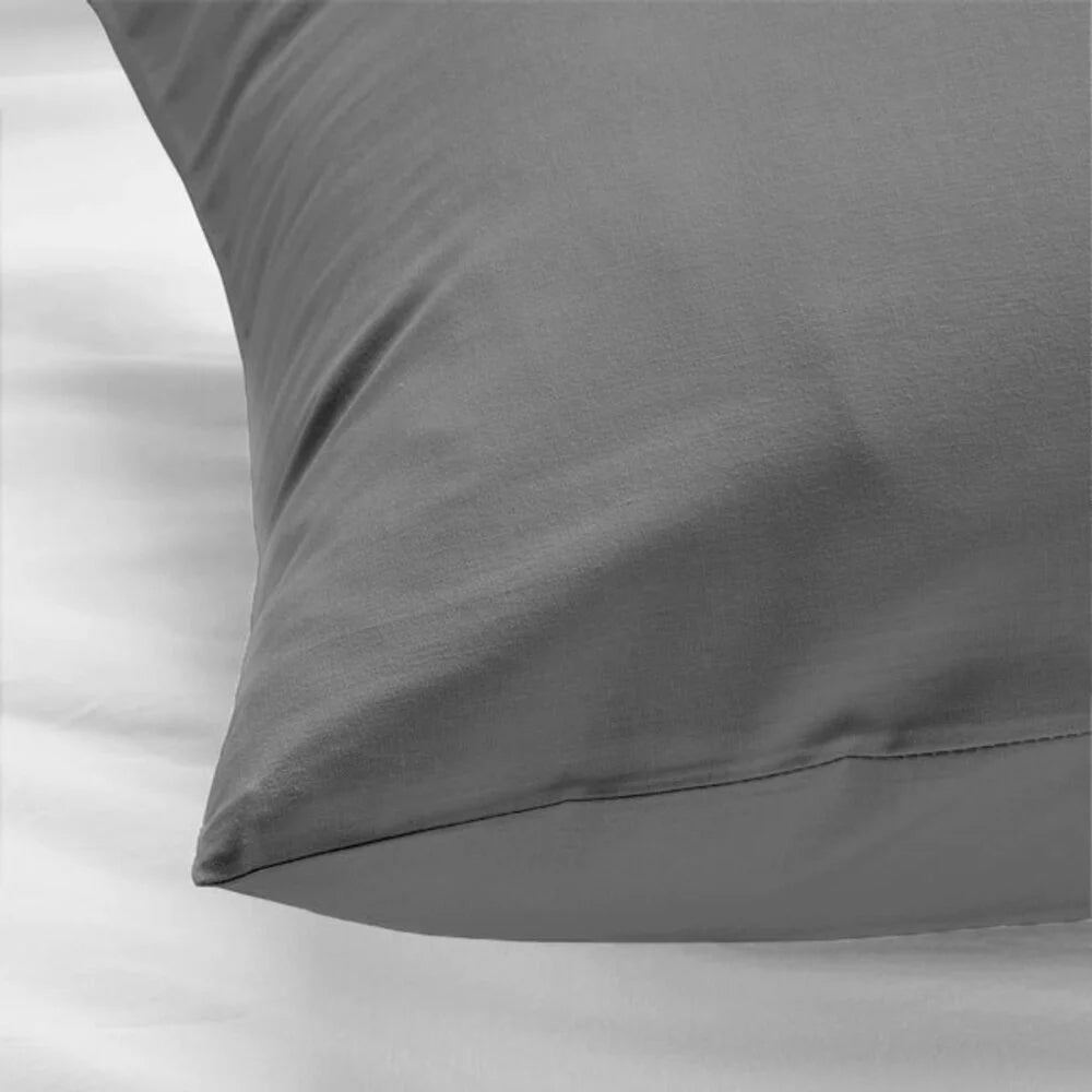 Body Pillow Cover Anthracite - 100% Cotton - Breathable & Durable