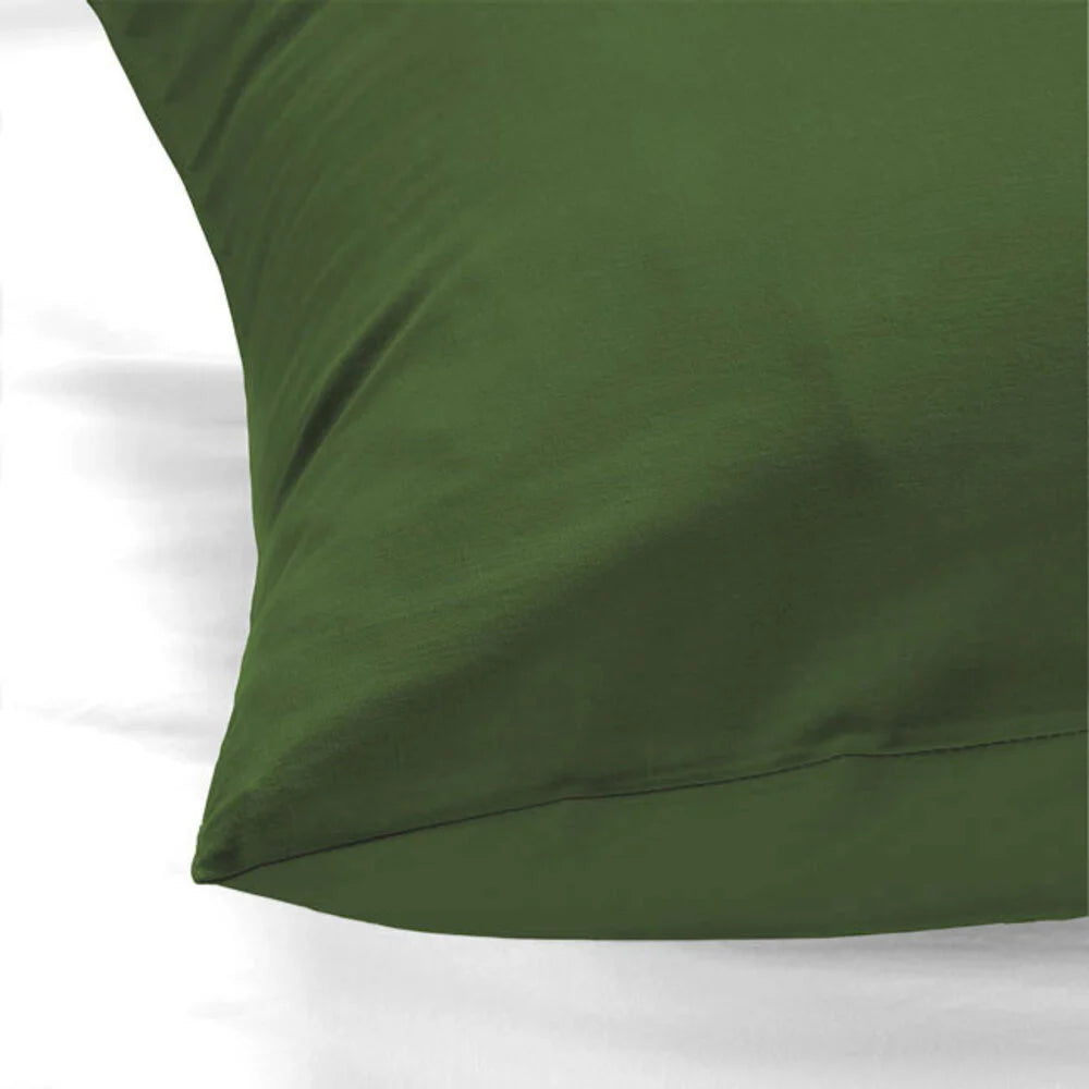 Body Pillow Cover Olive Green - 100% Cotton - Breathable & Durable