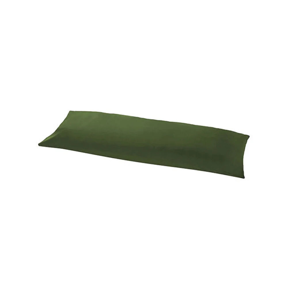 Body Pillow Cover Olive Green - 100% Cotton - Breathable & Durable