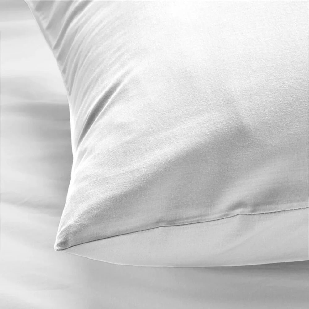 Lichaamskussen Hoes Wit - 100% Katoen - 40x145 cm | Anti-Allergisch & Ademend