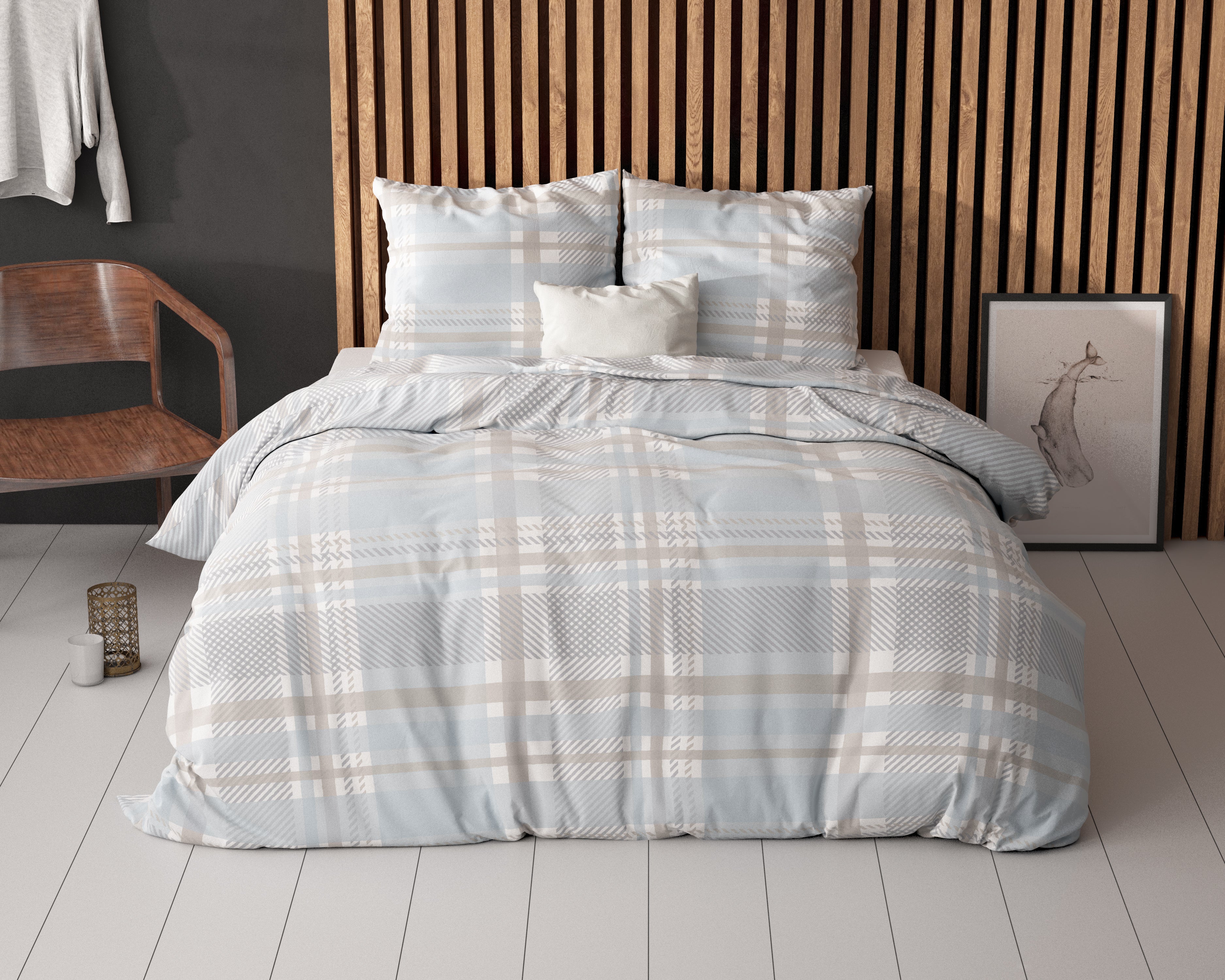 Lilou Blue Duvet Cover - Non-Iron - Cotton Woven - Fun Prints