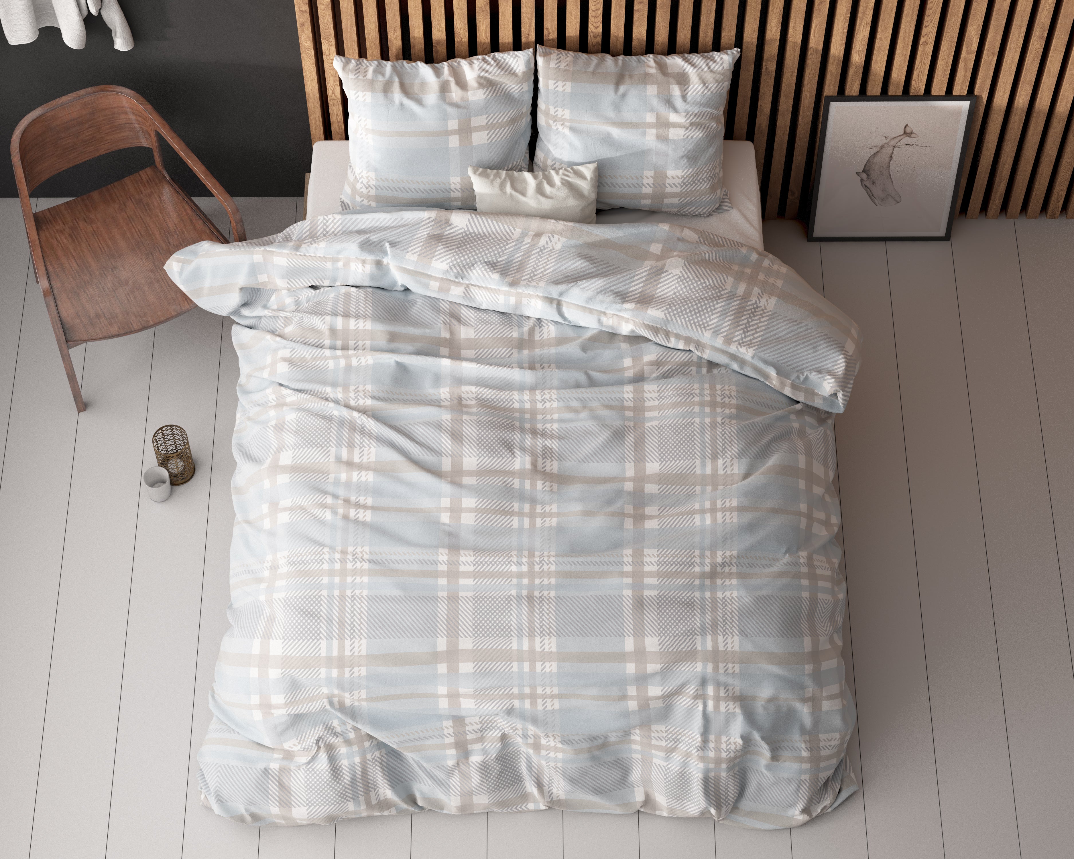 Lilou Blue Duvet Cover - Non-Iron - Cotton Woven - Fun Prints