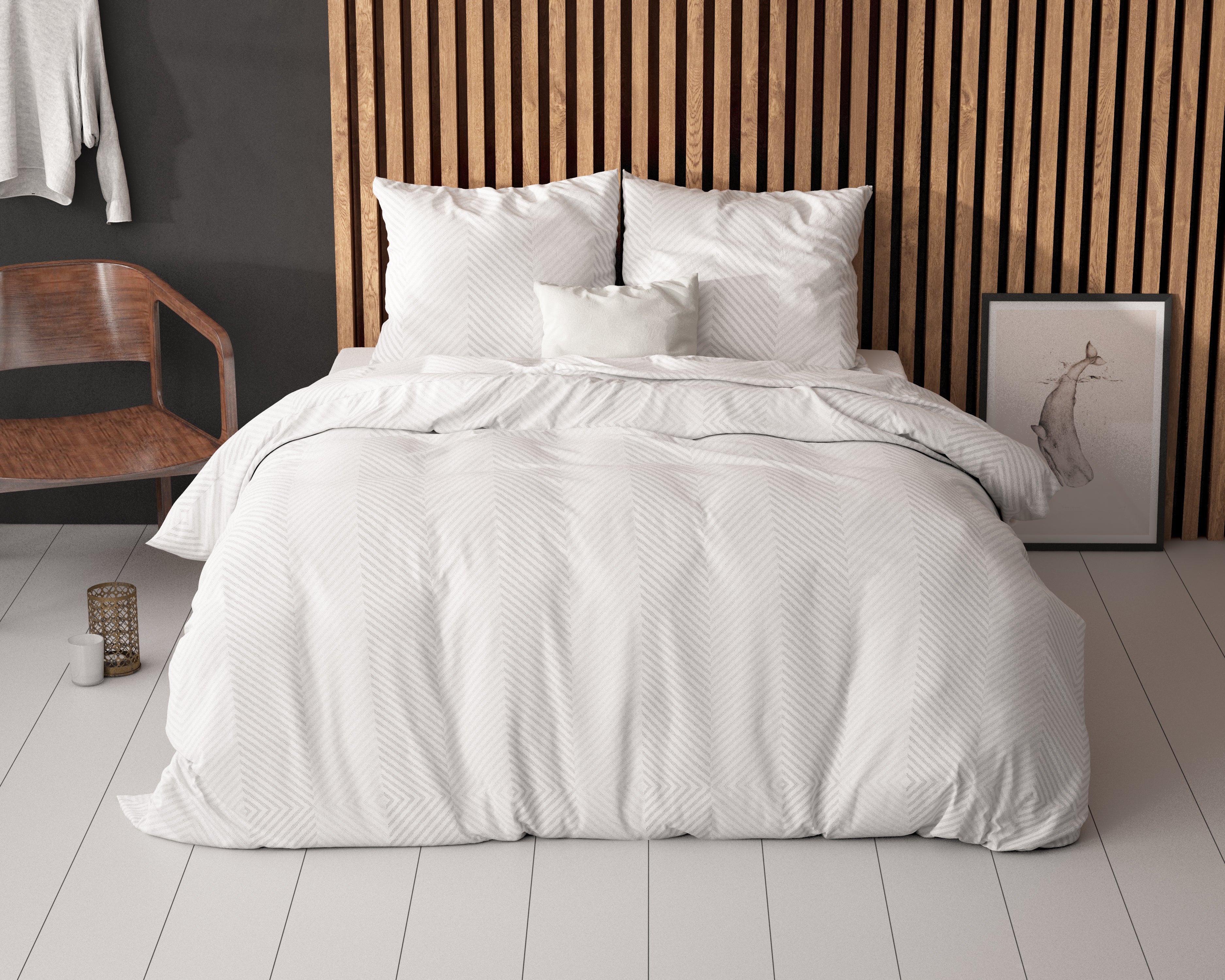 Loana White Duvet Cover - Non-Iron - Cotton Woven - Fun Prints