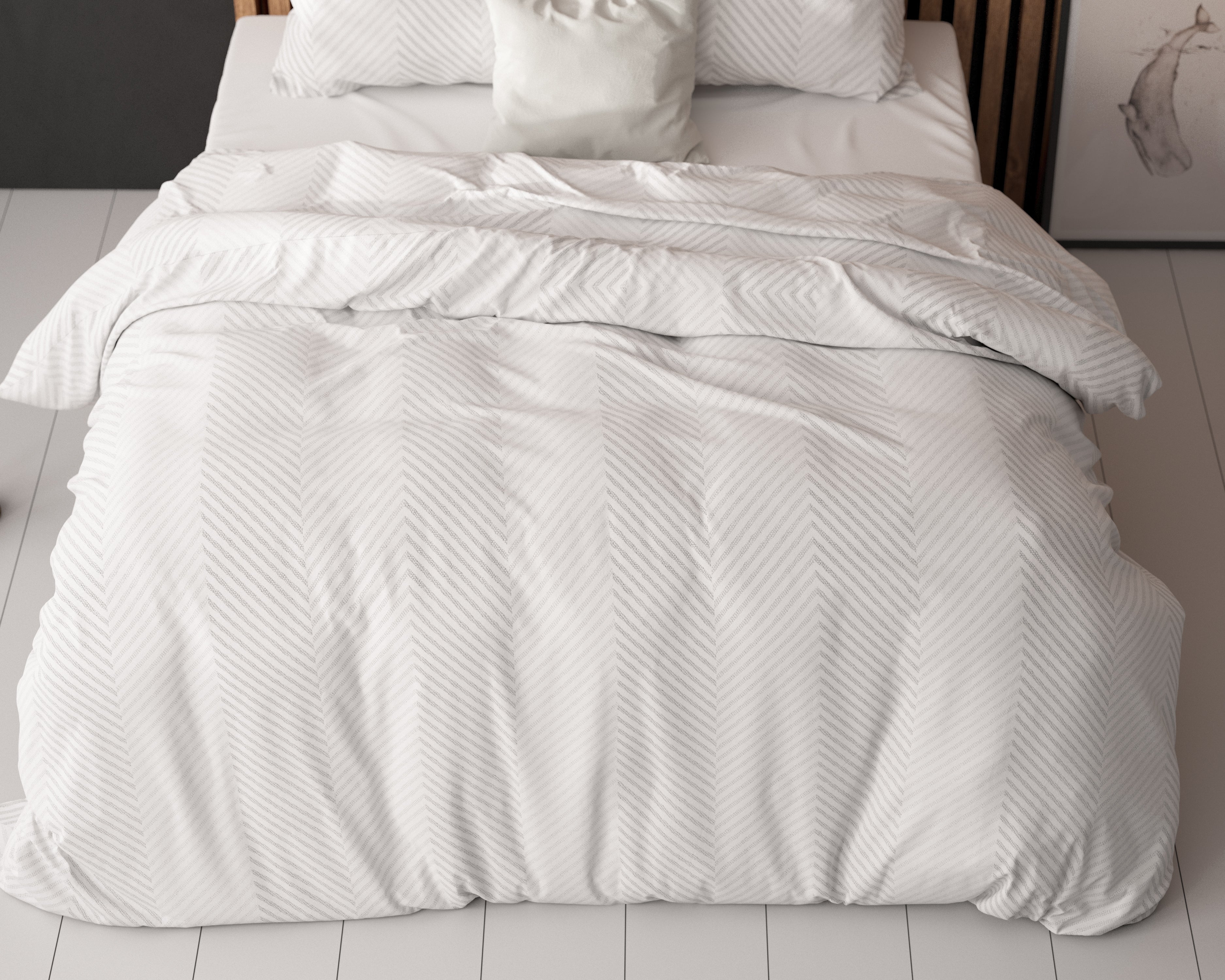 Loana White Duvet Cover - Non-Iron - Cotton Woven - Fun Prints