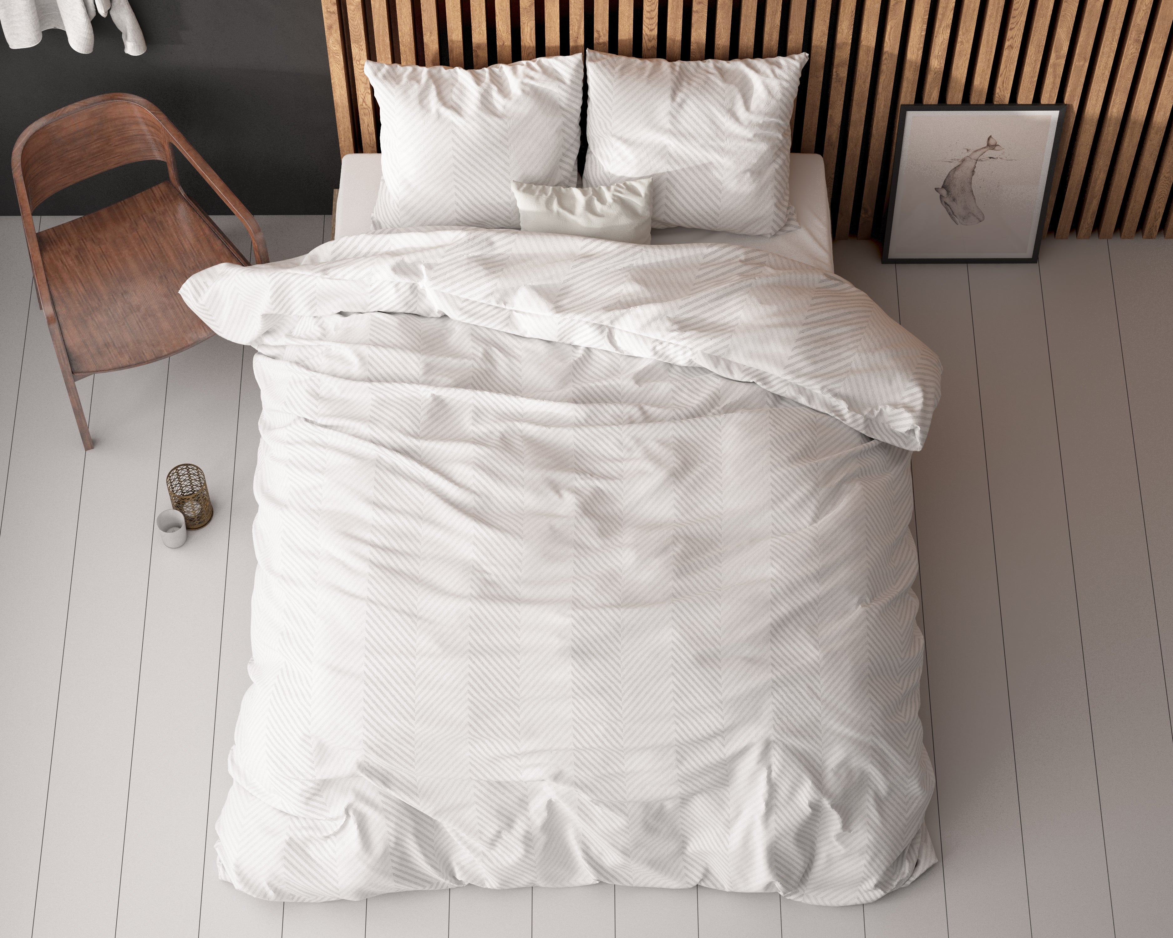 Loana White Duvet Cover - Non-Iron - Cotton Woven - Fun Prints