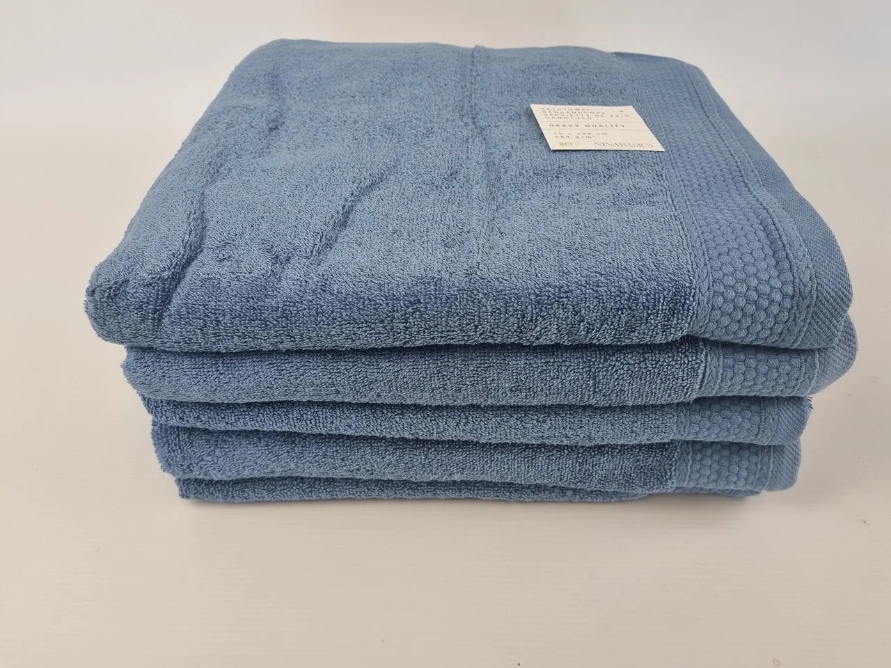Luxe Blauwe Handdoek 100% Katoen - Hotelkwaliteit, Zacht & Sneldrogend