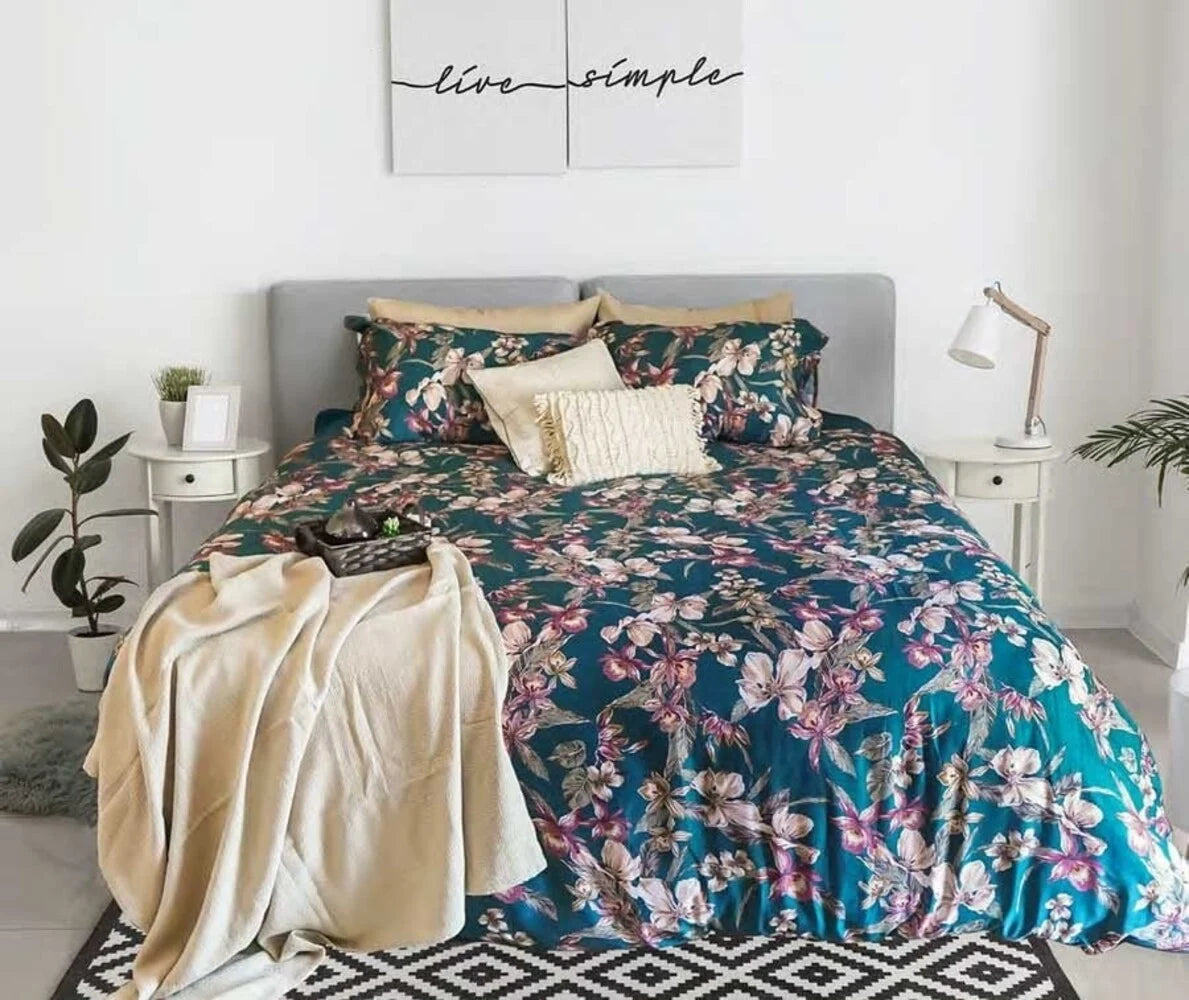 Forest Fiesta Cotton Satin Duvet Cover Double