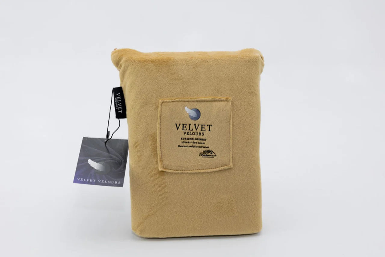 Luxury Velvet Pillowcases Champagne Gold | Velvet Pillow Shams 12 Colors
