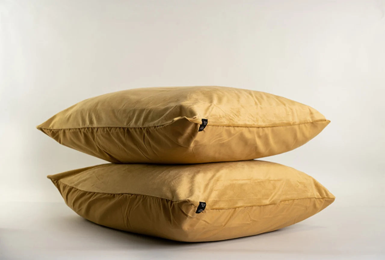 Luxury Velvet Pillowcases Champagne Gold | Velvet Pillow Shams 12 Colors