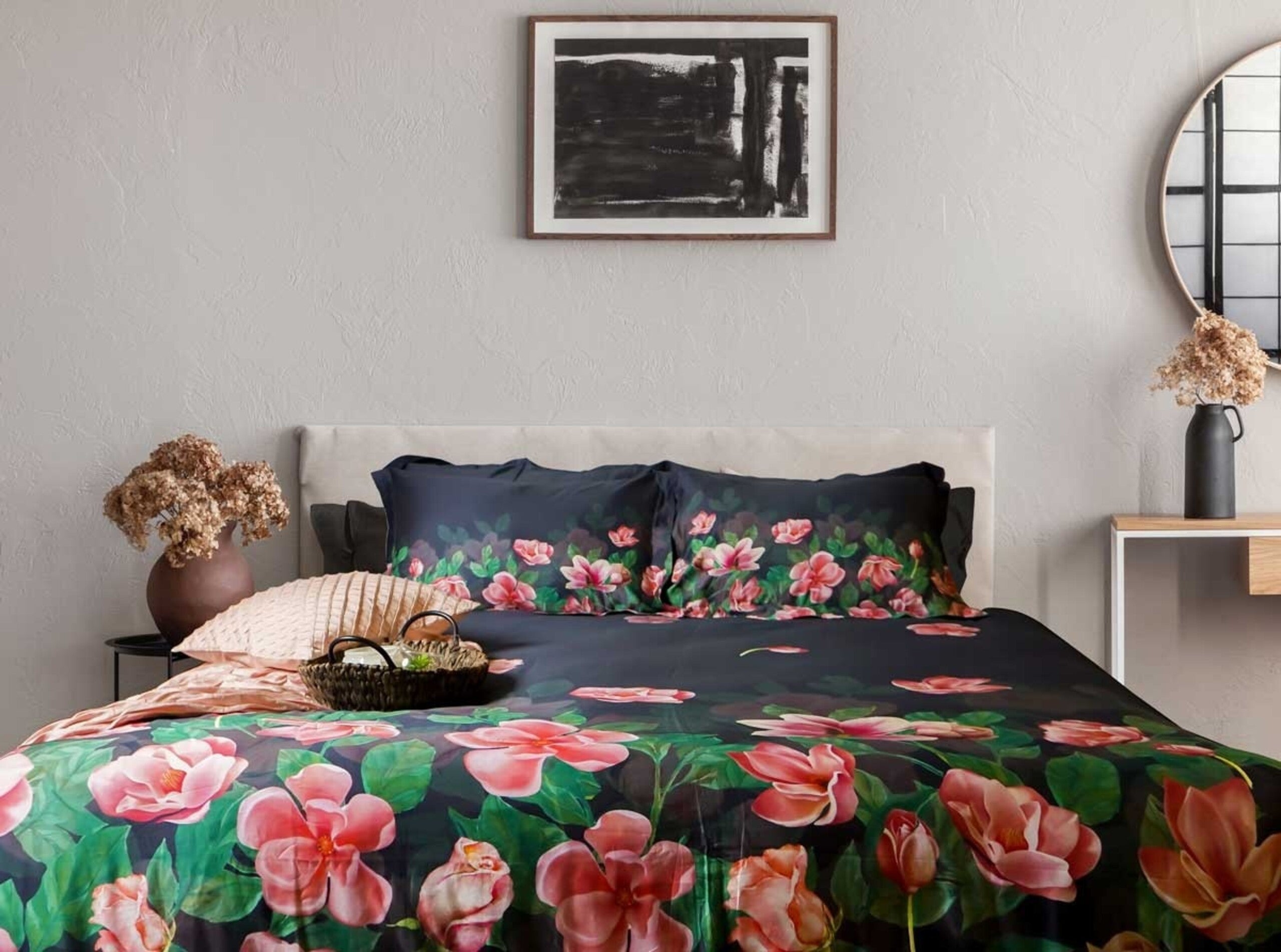 Bed of Roses Cotton Satin Duvet Cover Double