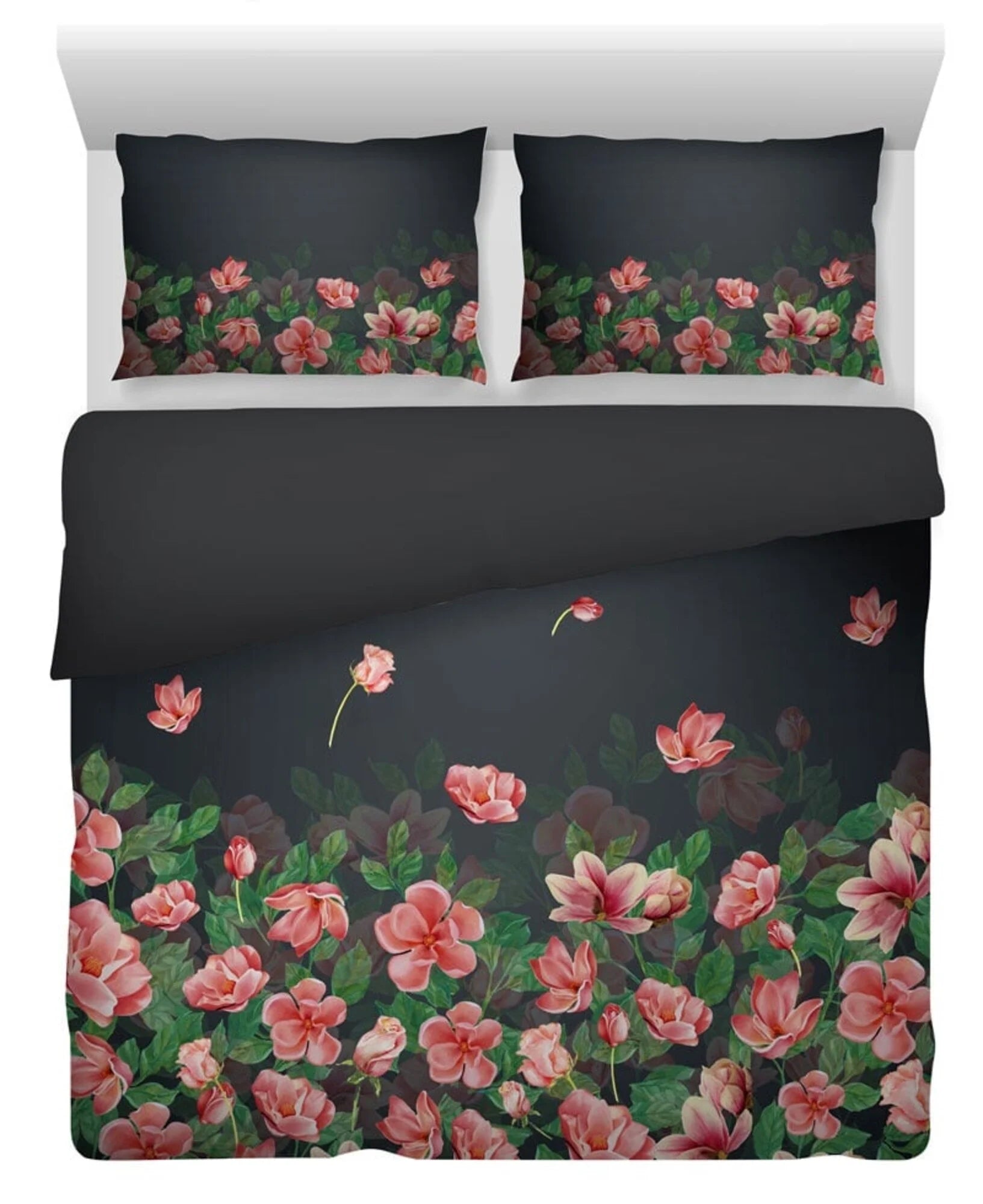 Bed of Roses Cotton Satin Duvet Cover Double