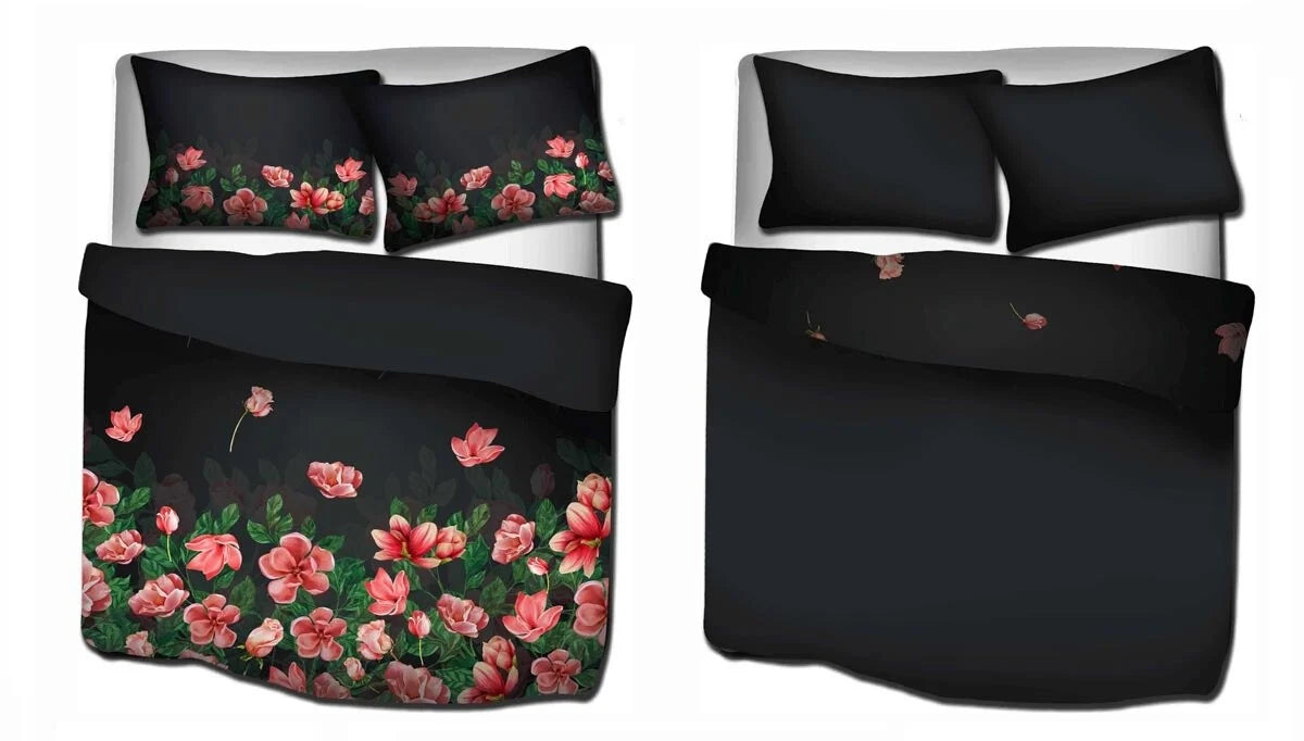 Bed of Roses Cotton Satin Duvet Cover Double